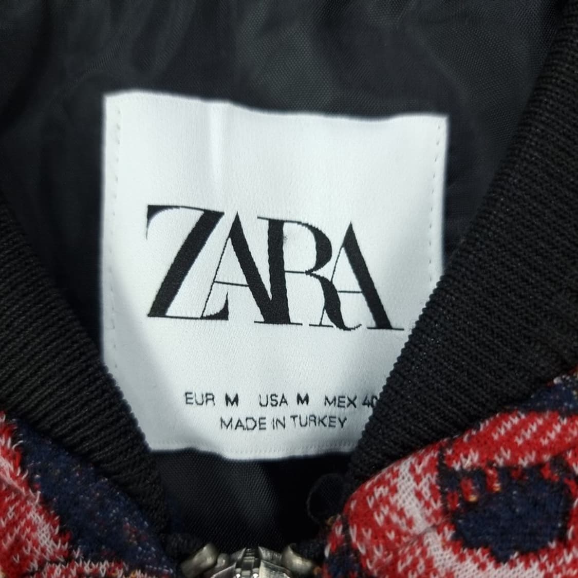 [자라] 빈티지 패턴 쟈카드 집업 블루종 자켓 M18703 상품이미지6