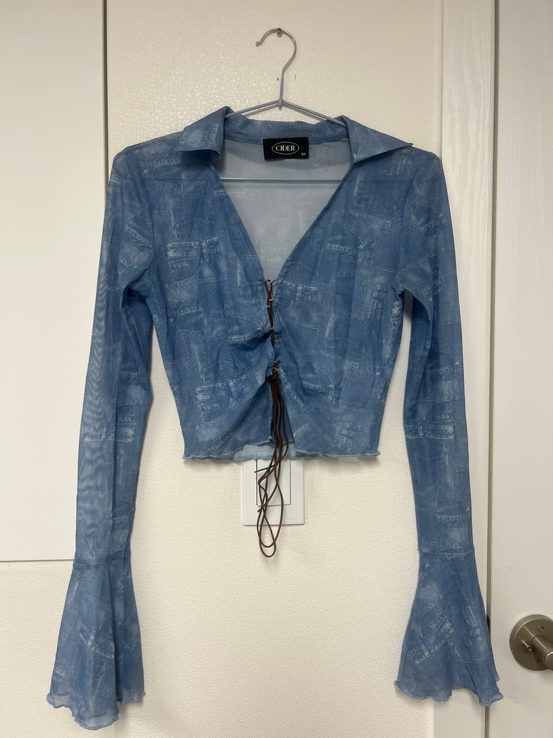 Cider Denim Mesh Top (XS) 상품이미지2