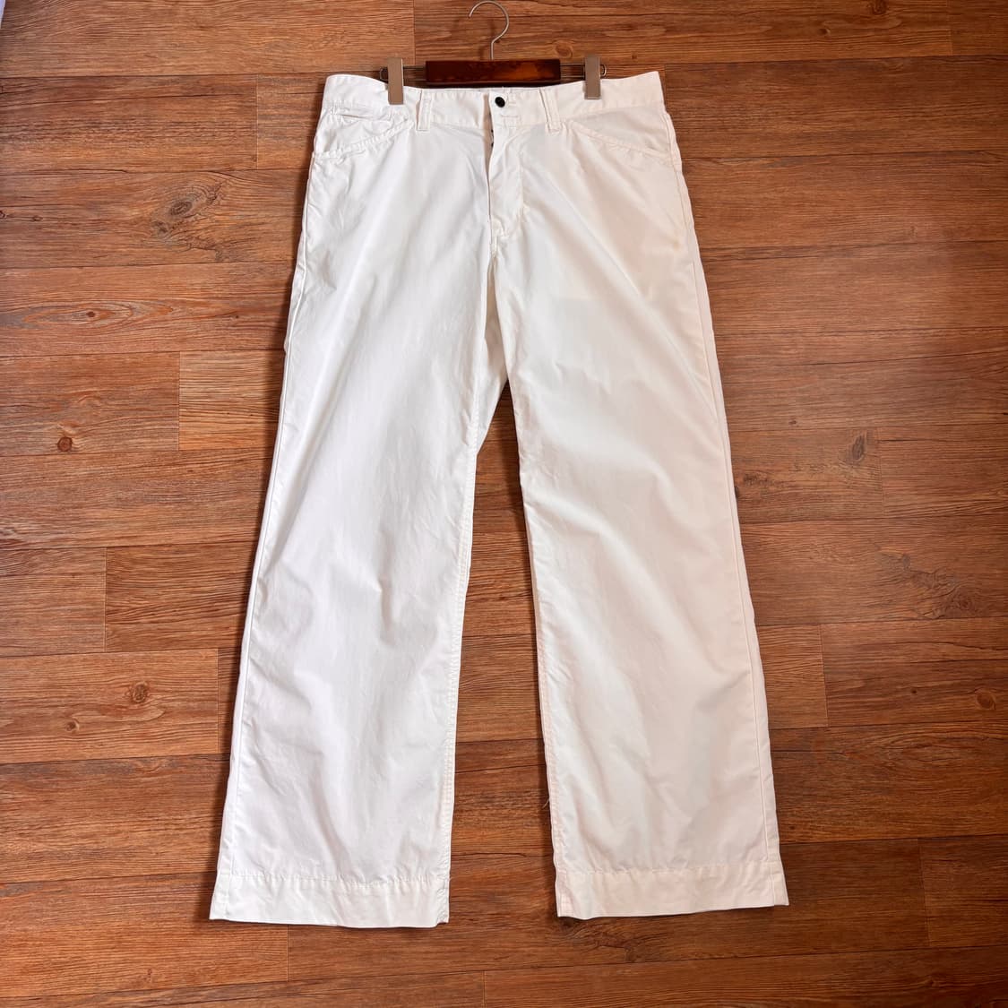 폴로 랄프로렌 34 36 화이트 팬츠 면바지 와이드 루즈핏  상품이미지2