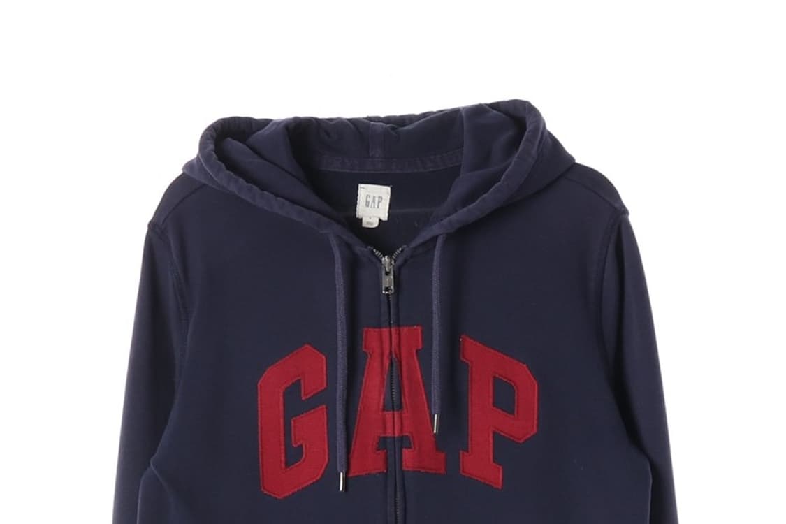 GAP 네이비 레드 빅로고 후드 집업 S 상품이미지4