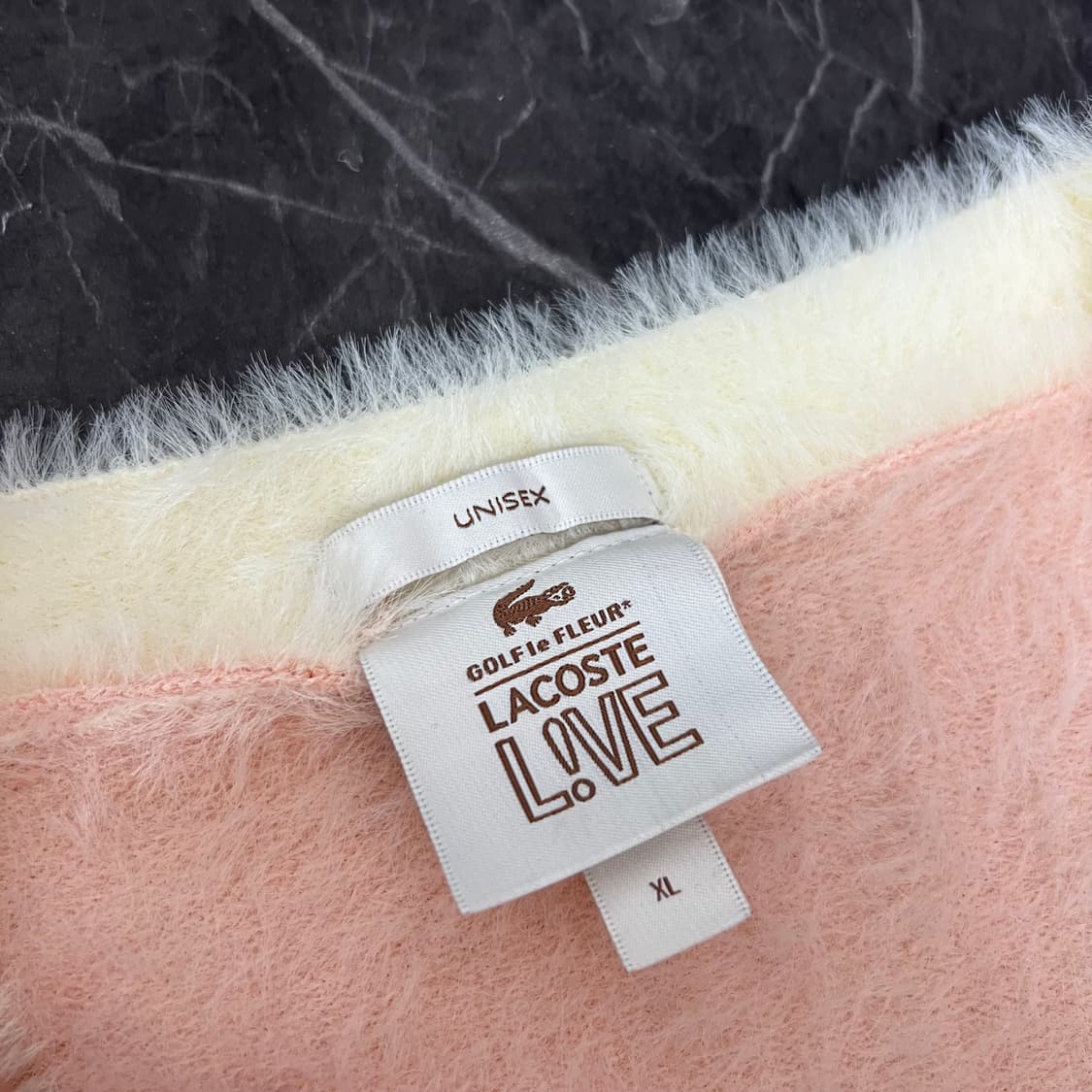 라코스테 x 골프왕 골프 르 플레르 모헤어 울 니트 가디건 상품이미지5