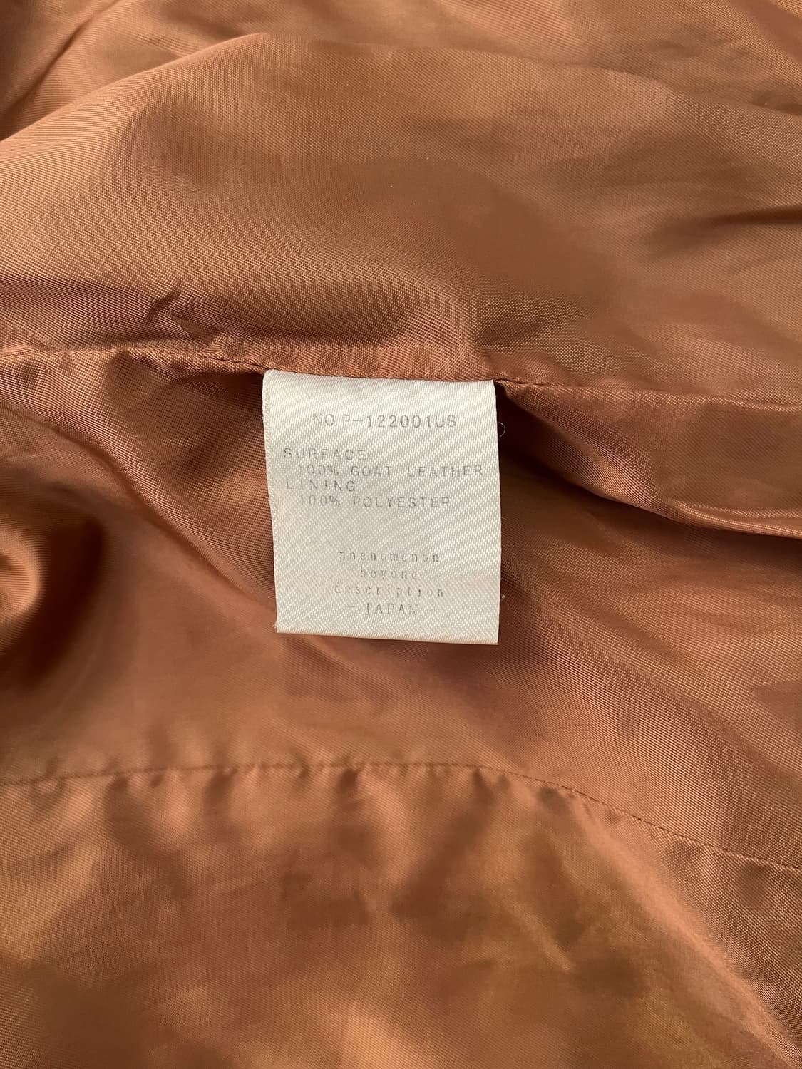 PHENOMENON 고트스킨 레더 자켓  상품이미지6