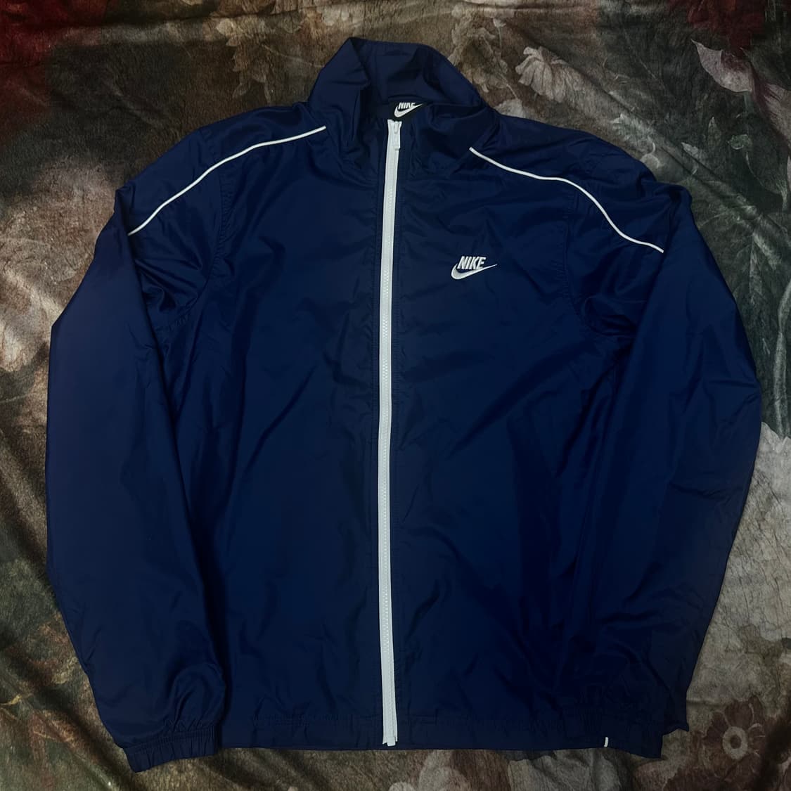 나이키 빈티지 화이트 사이드라인 네이비바람막이 M 상품이미지1