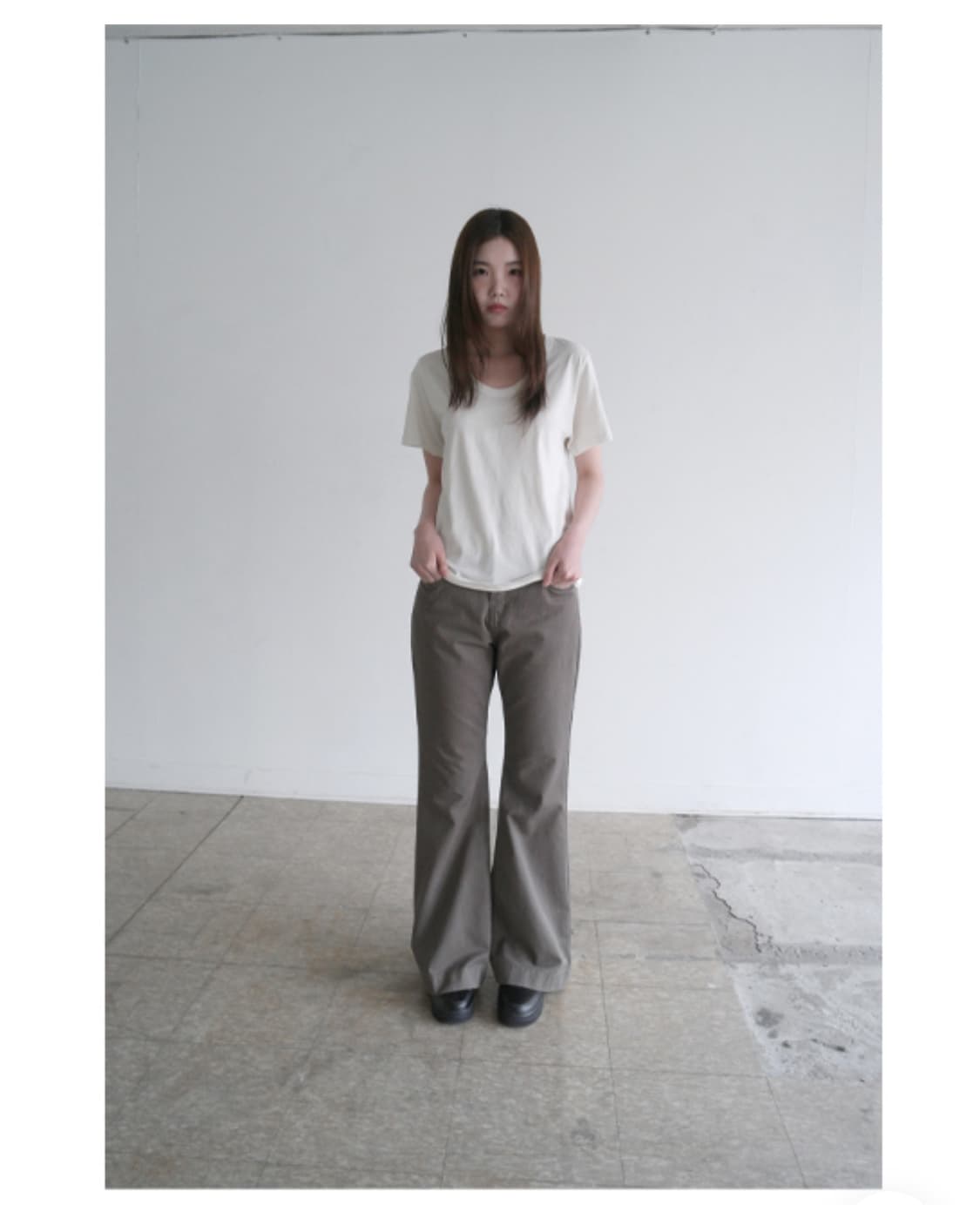 애프터먼데이 new boots-cut cotton pants 부츠컷 상품이미지1