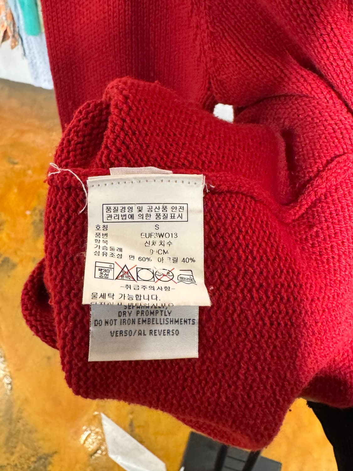 타미 힐피거 레드 터틀넥 니트 / S 사이즈 상품이미지4