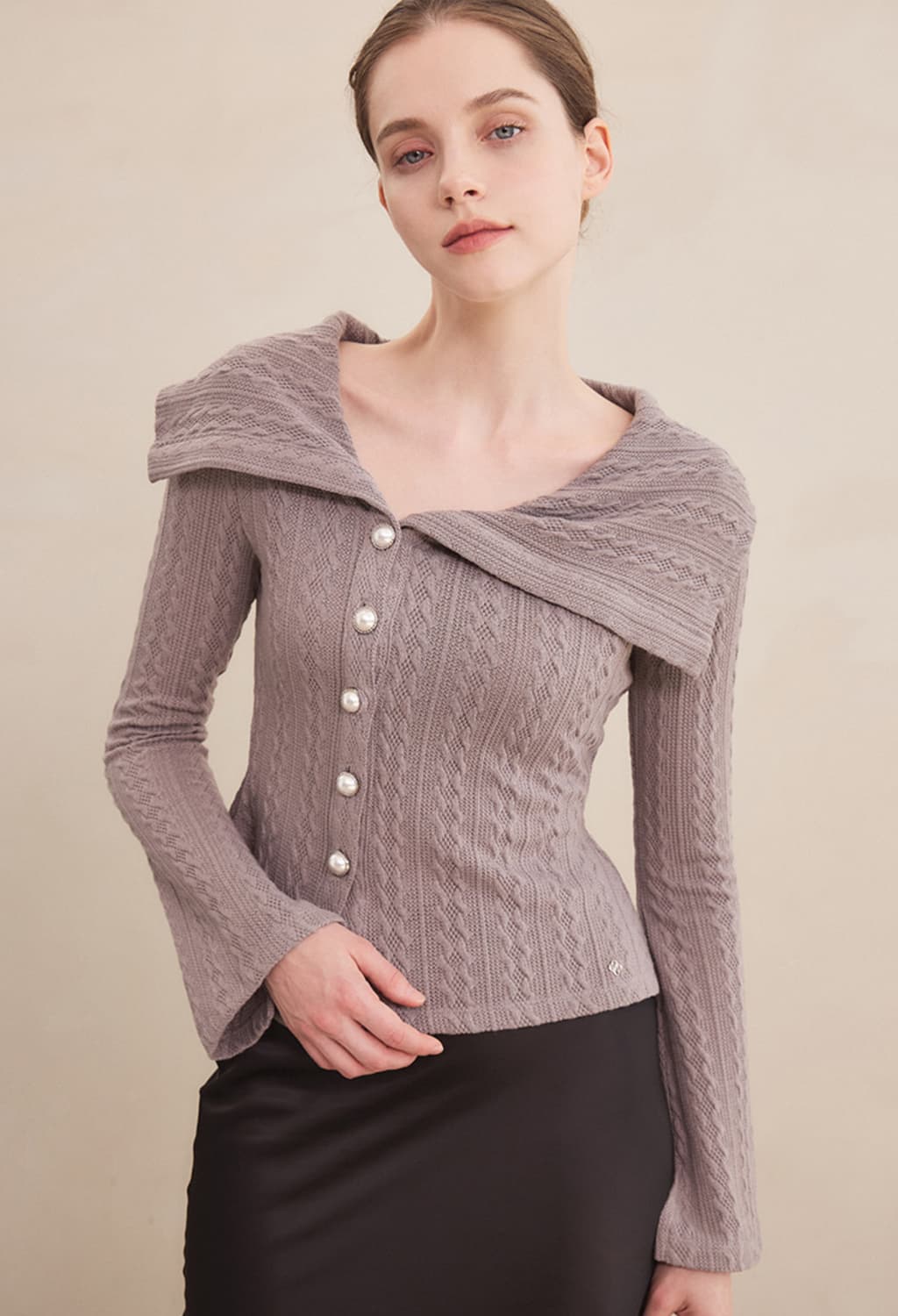 (새제품) 그레이스유 Aaron knit top 아론니트탑 그레이 s 상품이미지1