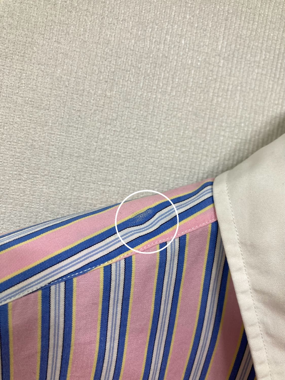 여성 폴로 랄프로렌 소매로고 배색 스트라이프 셔츠 _ 핑크 상품이미지10