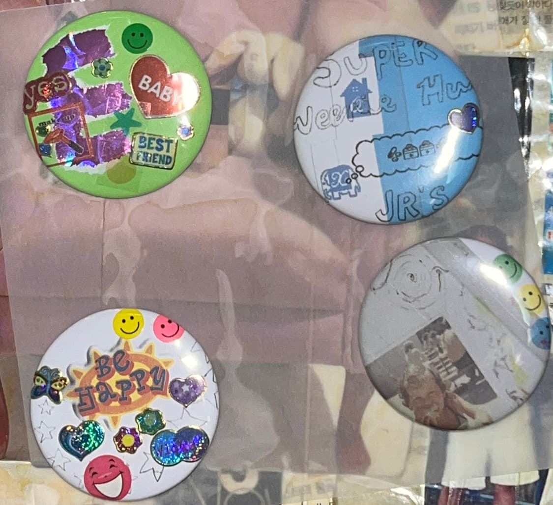 뱃지 핀버튼 브로치 { 4𝔢𝔞-1𝔰𝔢𝔱 } 상품이미지2