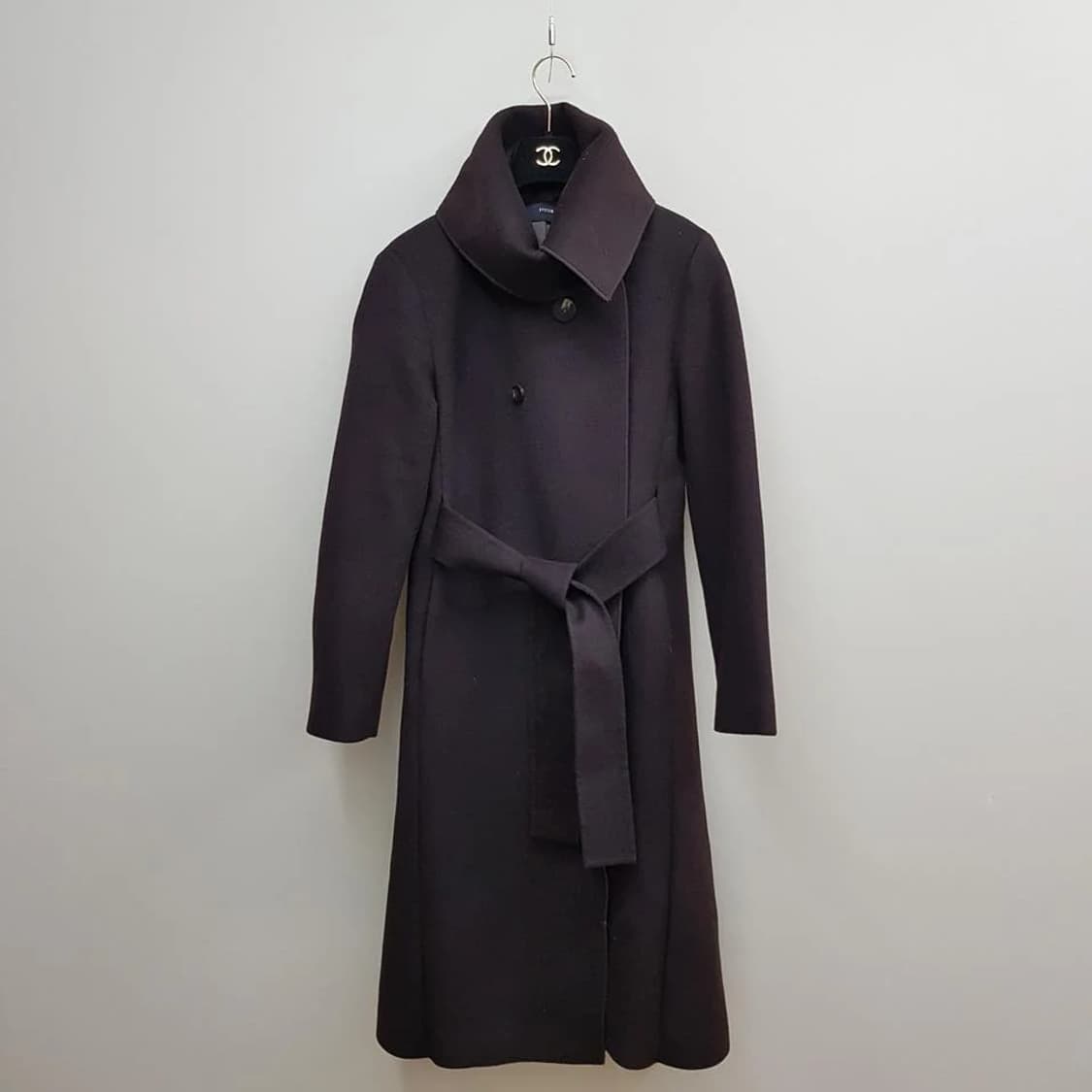 한섬 시스템 캐시미어 블렌드  벨티드 롱 코트 82-94-160 상품이미지1