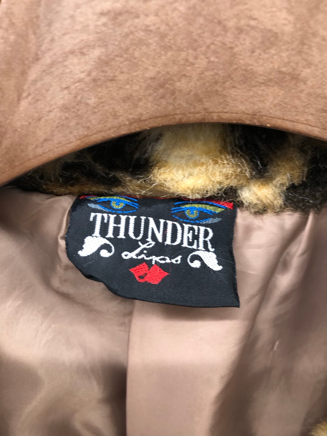 일본 생산 레오파드 퍼 로브 코트 상품이미지3