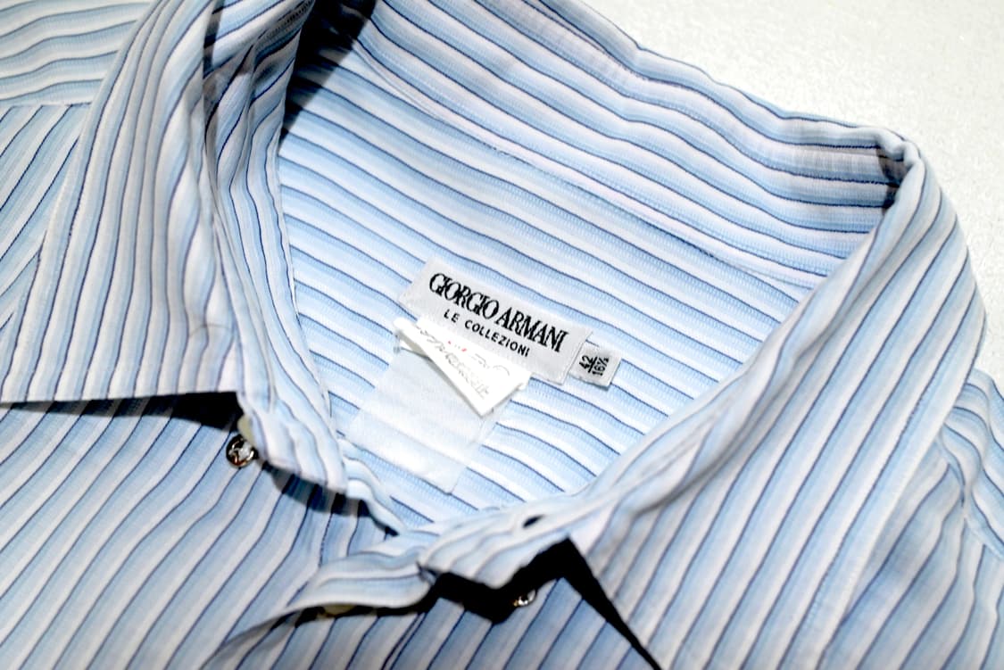 Giorgio Armani stripe snap collar shirts 상품이미지4