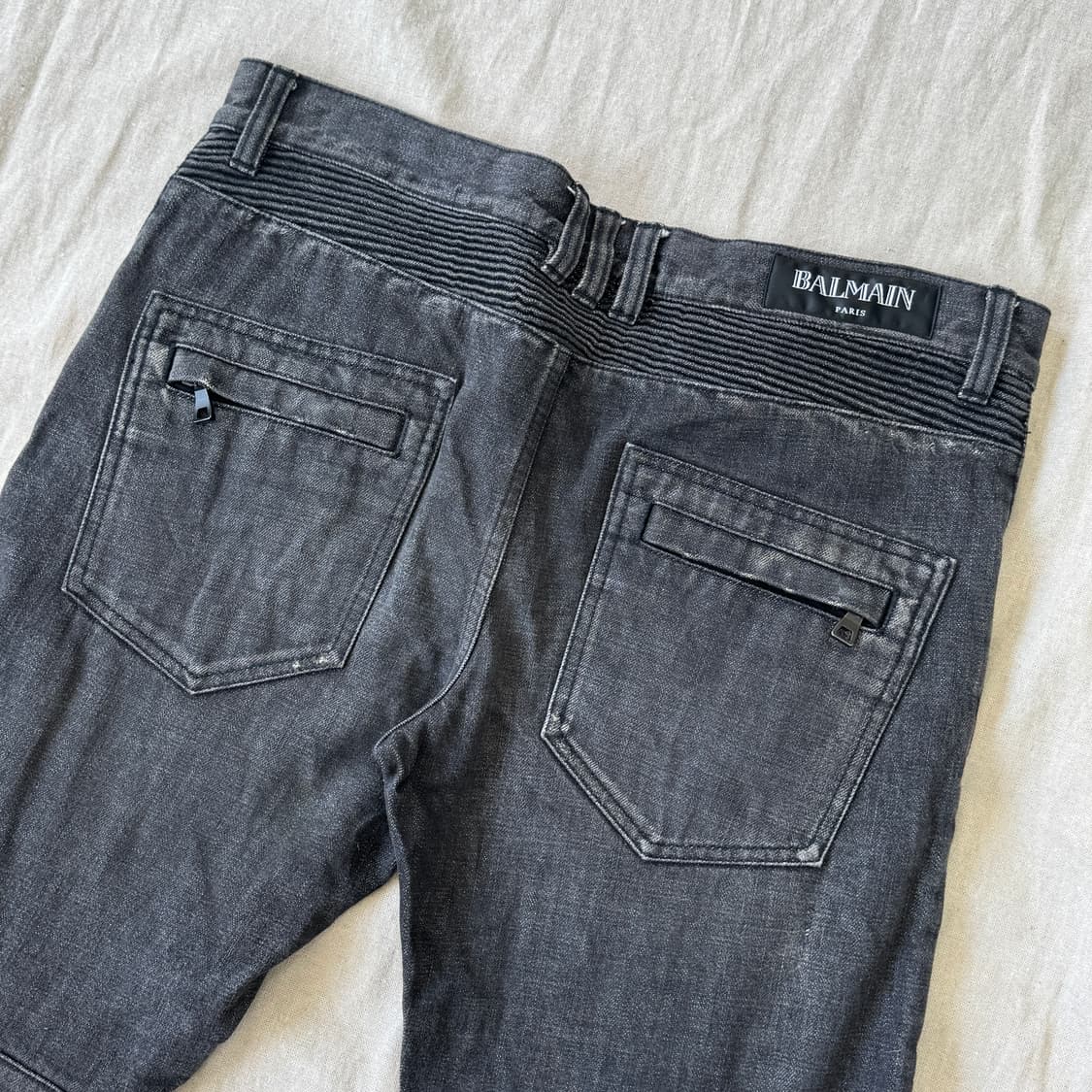 발망 바이커 흑청 데미지 데님팬츠 33 상품이미지6