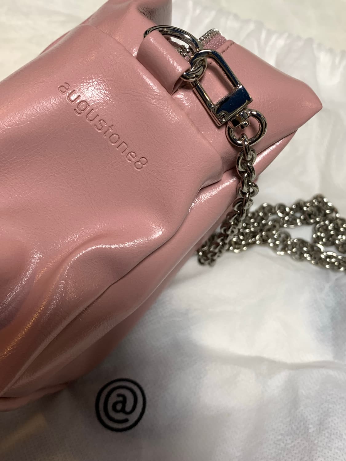 어거스트원에잇 미니블록 크로스백 핑크 상품이미지5