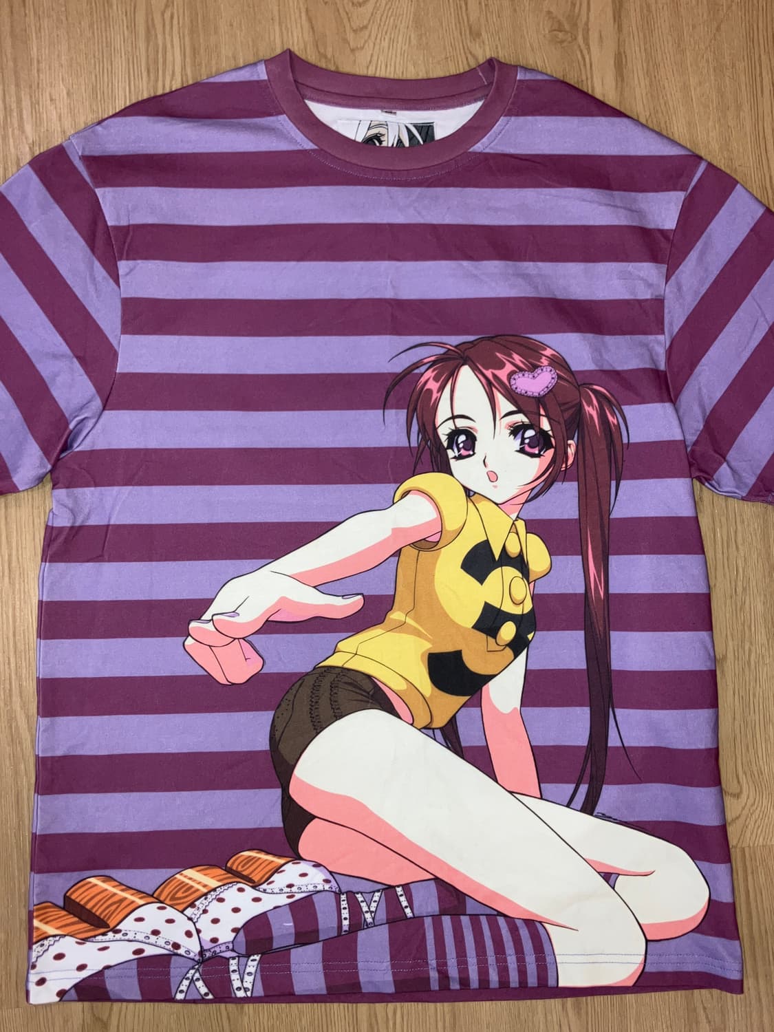 유민하 반팔 티셔츠 Purple Stripe "3" T-S 상품이미지2