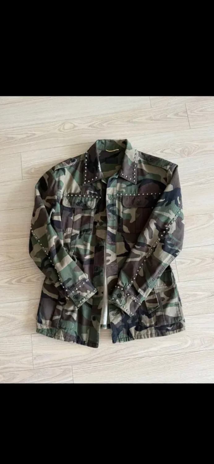생로랑 15fw 카모 스터드 밀리터리 자켓 상품이미지1