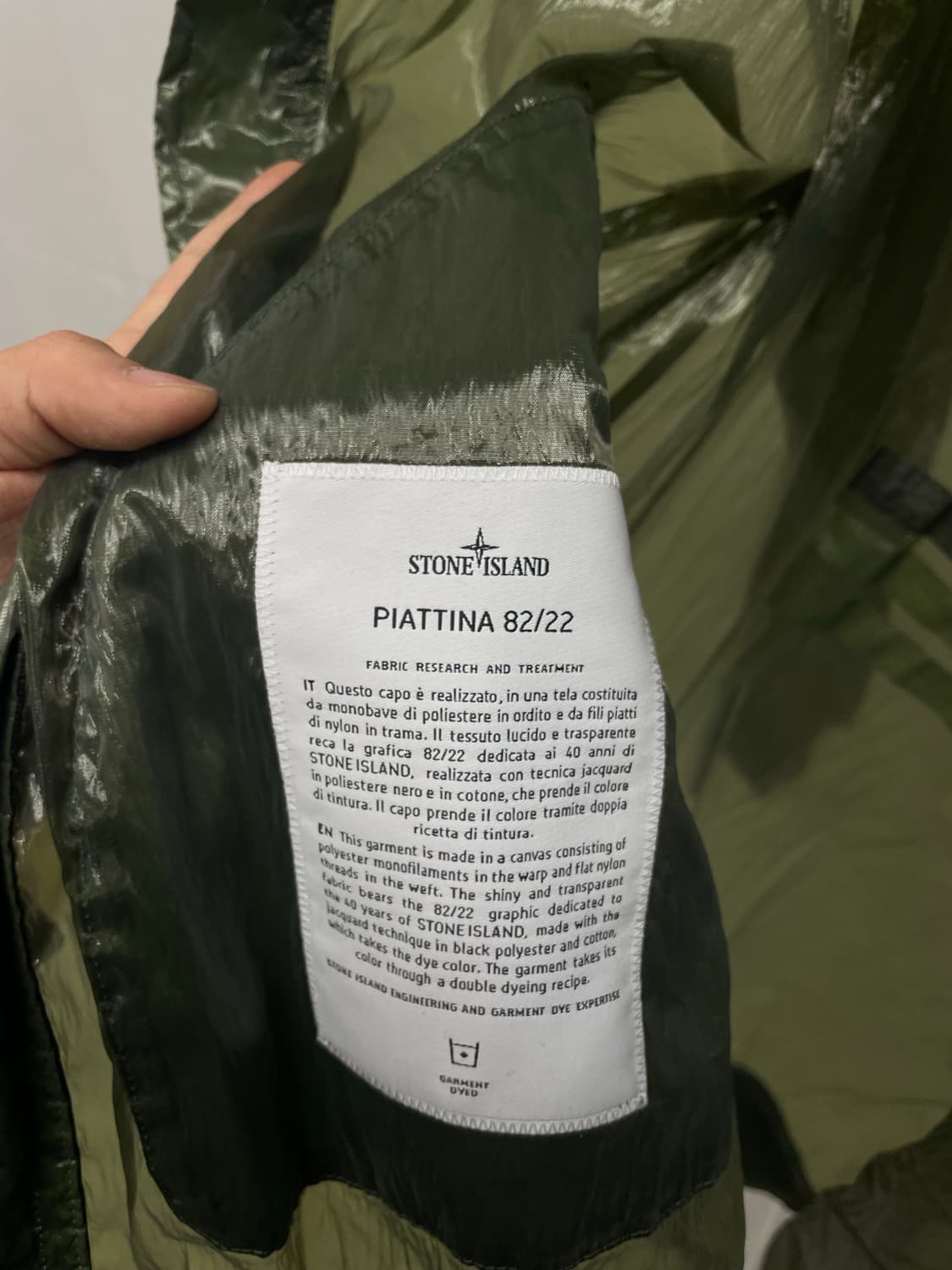 [새상품급] 스톤아일랜드 40주년 피아티나 봄버 바람막이 자켓 [XL] 상품이미지6