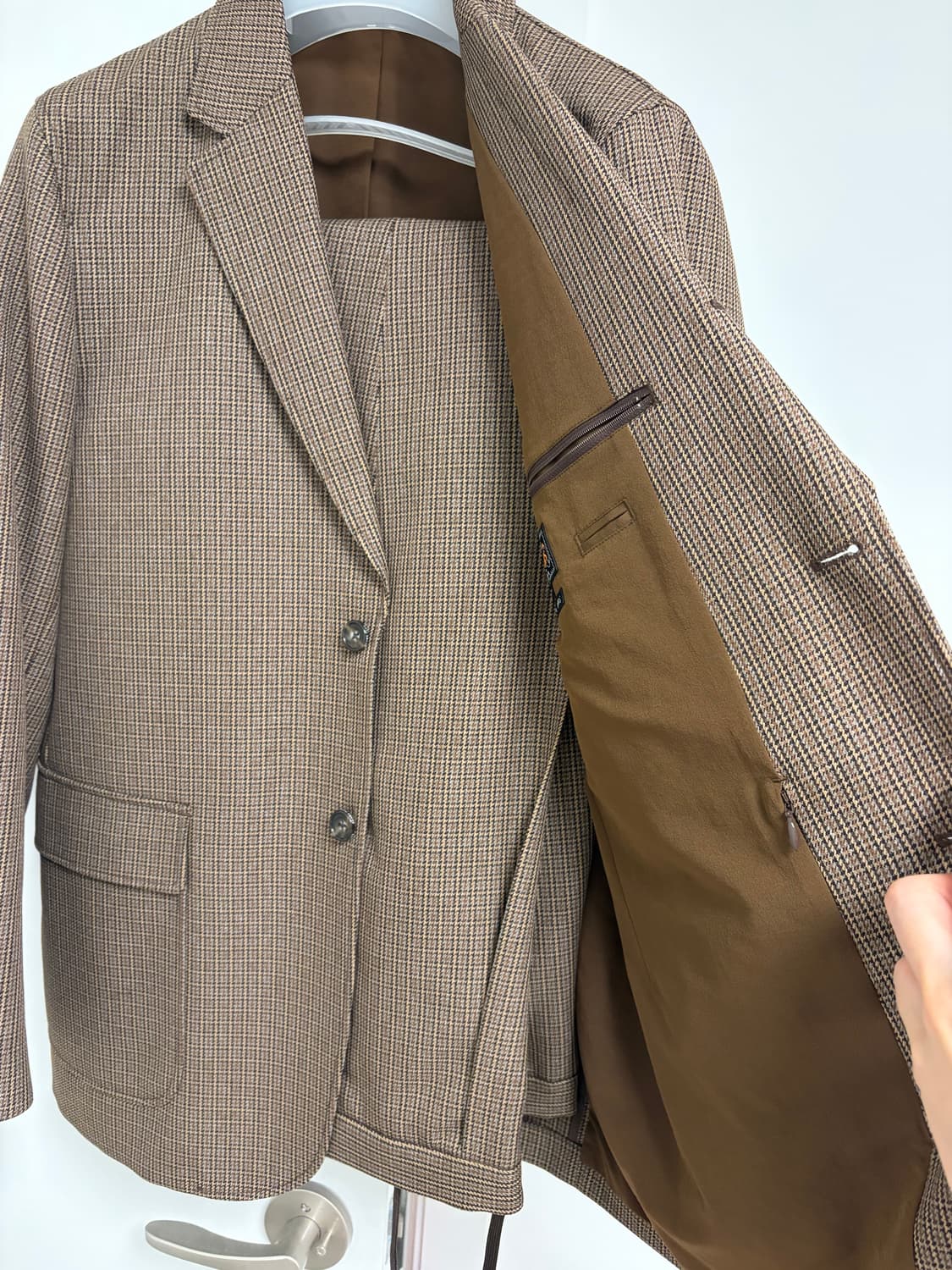 빔즈플러스 글렌체크 트래블 수트 xl 105 상품이미지2