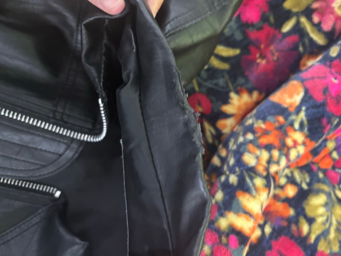 알렌느 그라데이션 레더자켓 1 상품이미지3