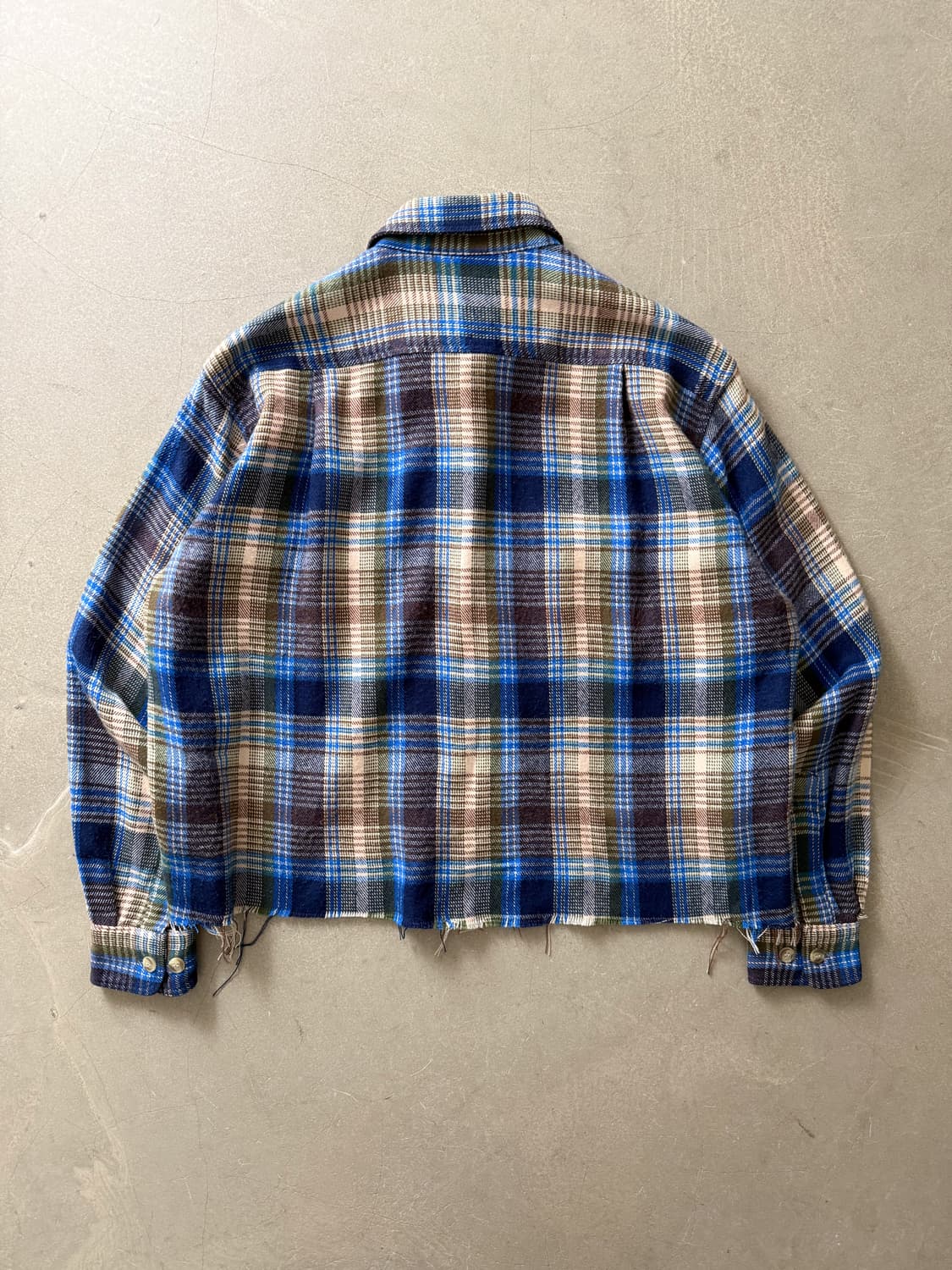 Vintage Work Folk Crop Wool Shirt 상품이미지3