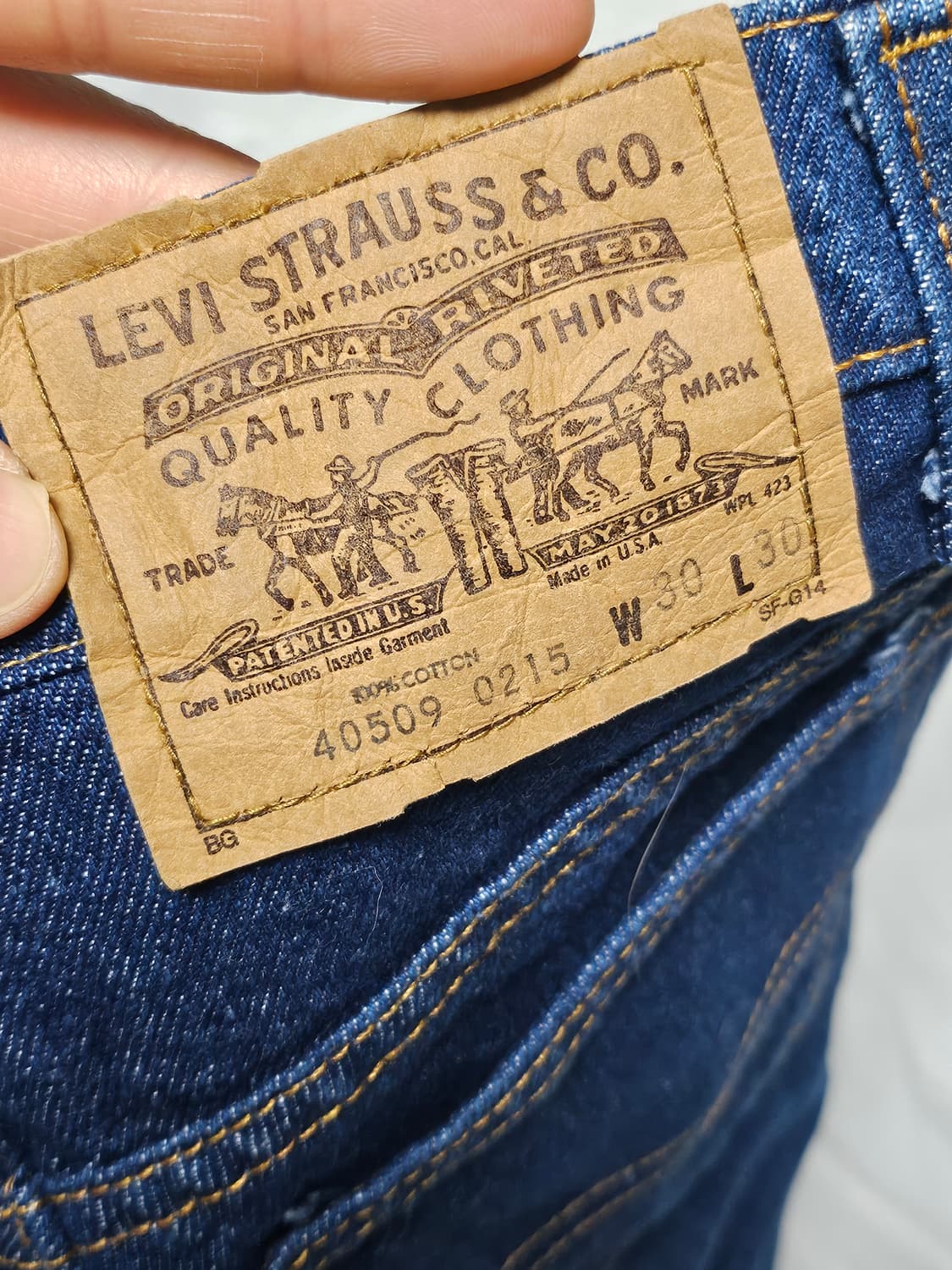 80s 리바이스 40509 오렌지탭 데님 팬츠 30 상품이미지3
