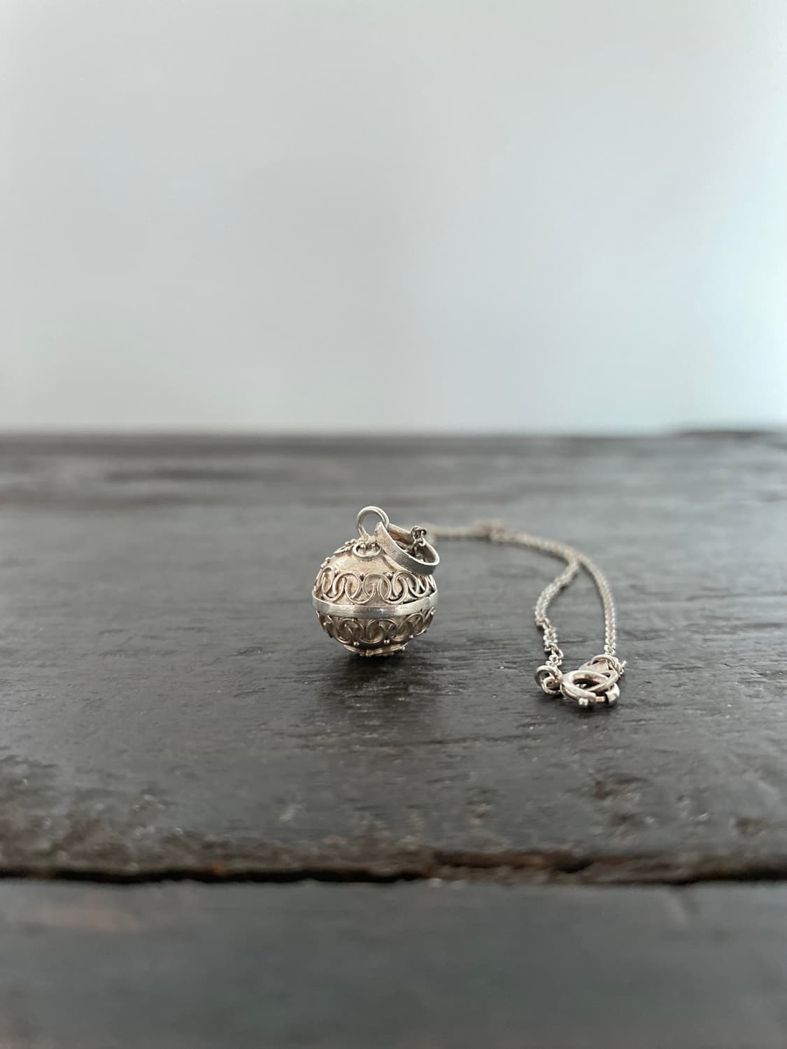 antique bell 925silver necklac 상품이미지1