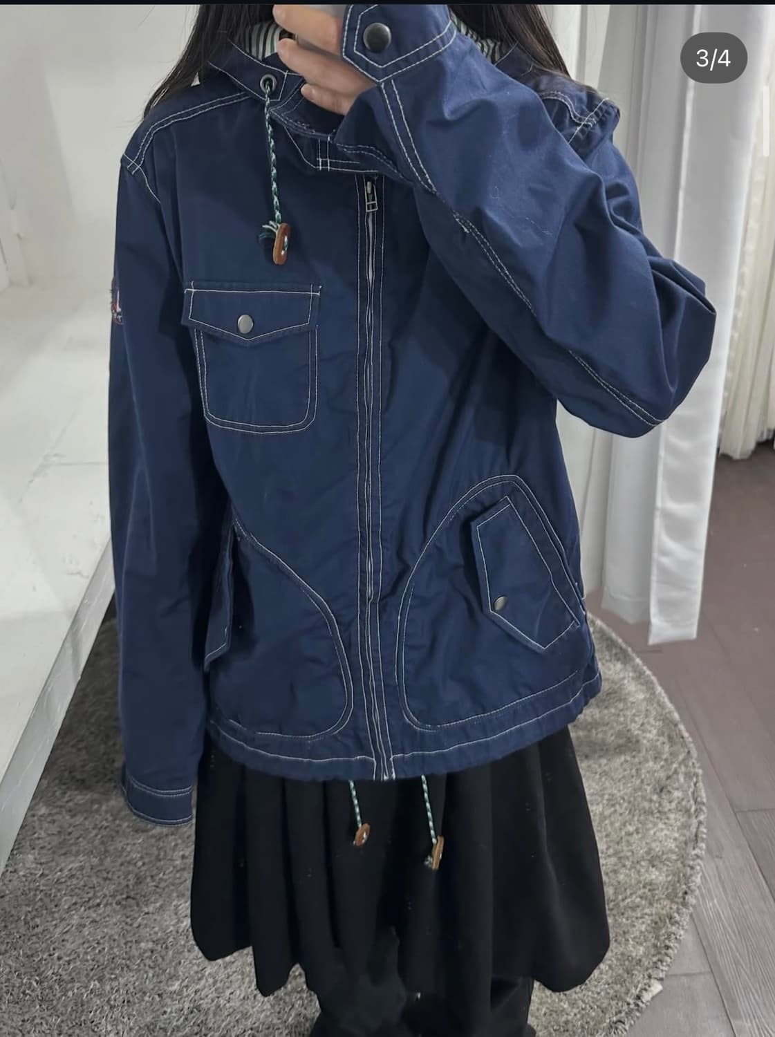 create barefoot stitch hood jacket 상품이미지2