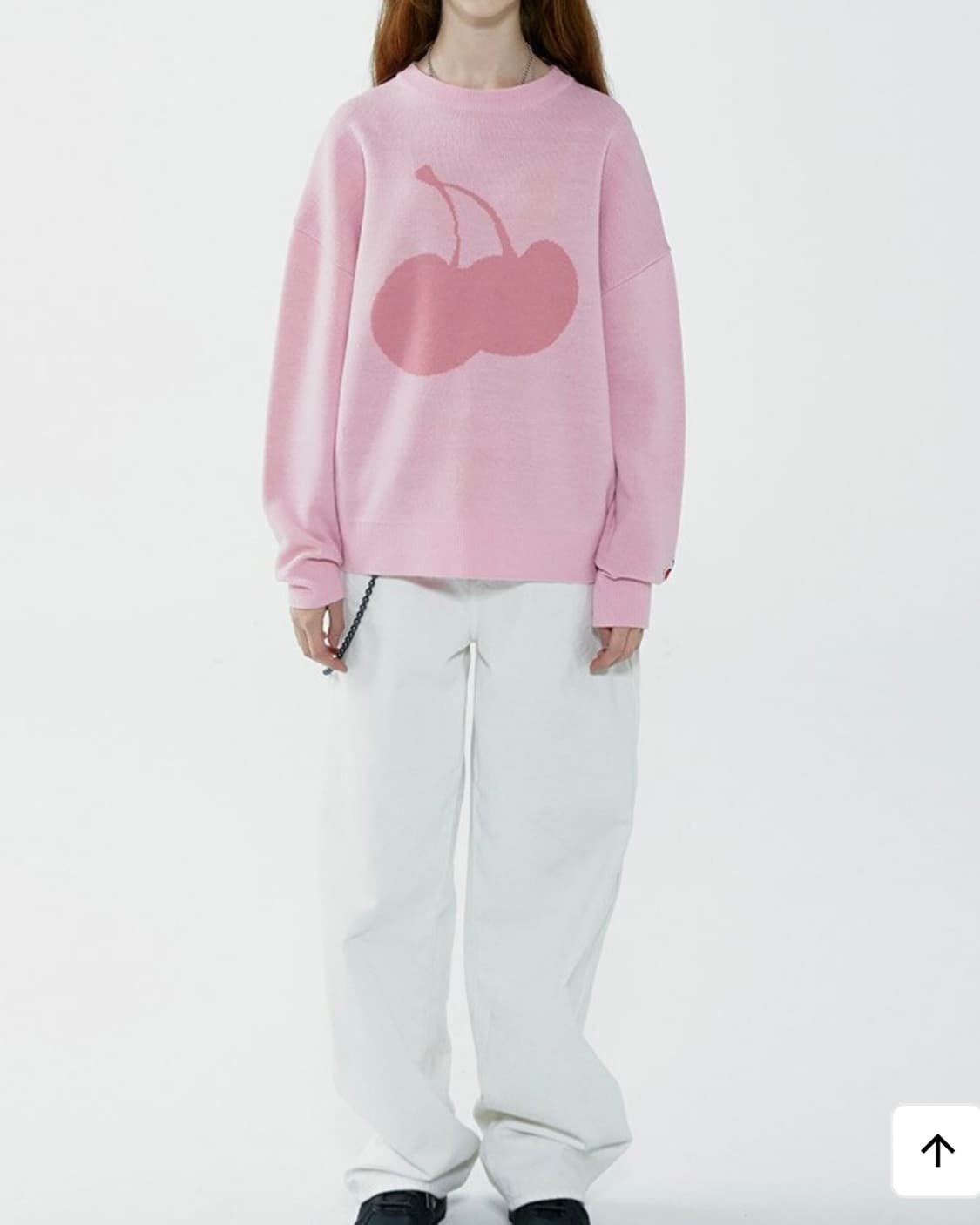 CHERRY TONE ON TONE ROUND NECK KNIT 상품이미지6