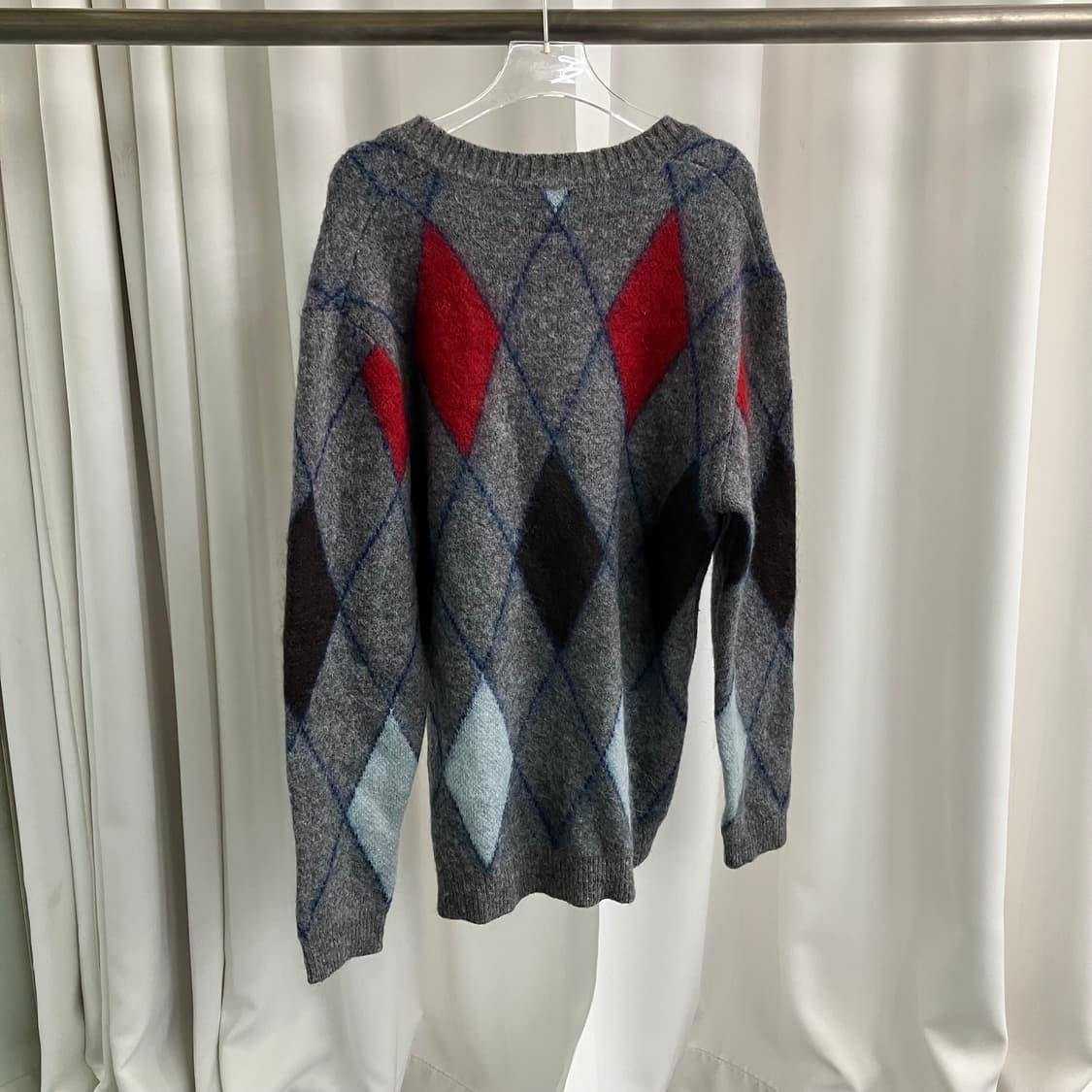 빔즈 아가일 V넥 니트 스웨터 L 상품이미지2