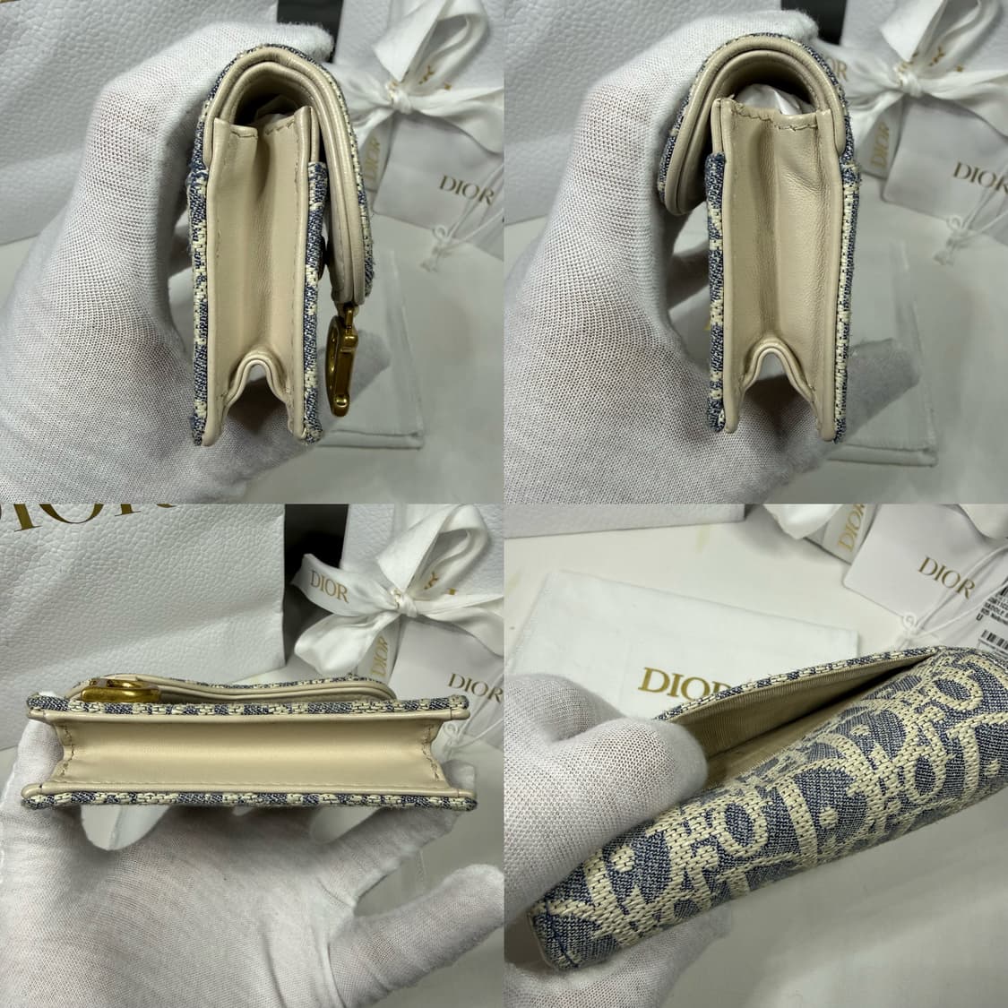 디올 오블리크 새들 블룸 카드 월렛 홀더 지갑 상품이미지3