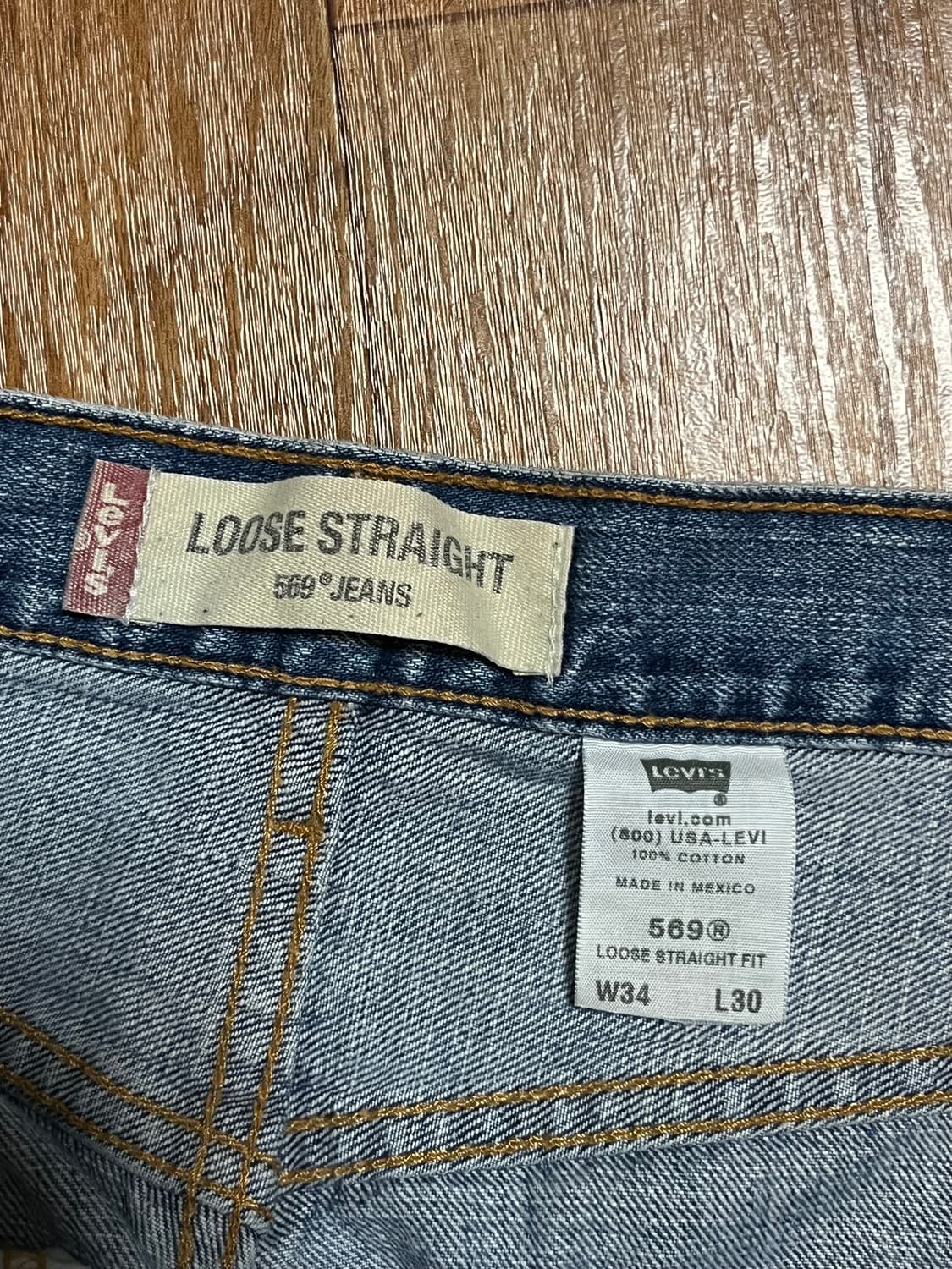 빈티지 리바이스 569 와이드데님 팬츠 34x30 상품이미지5