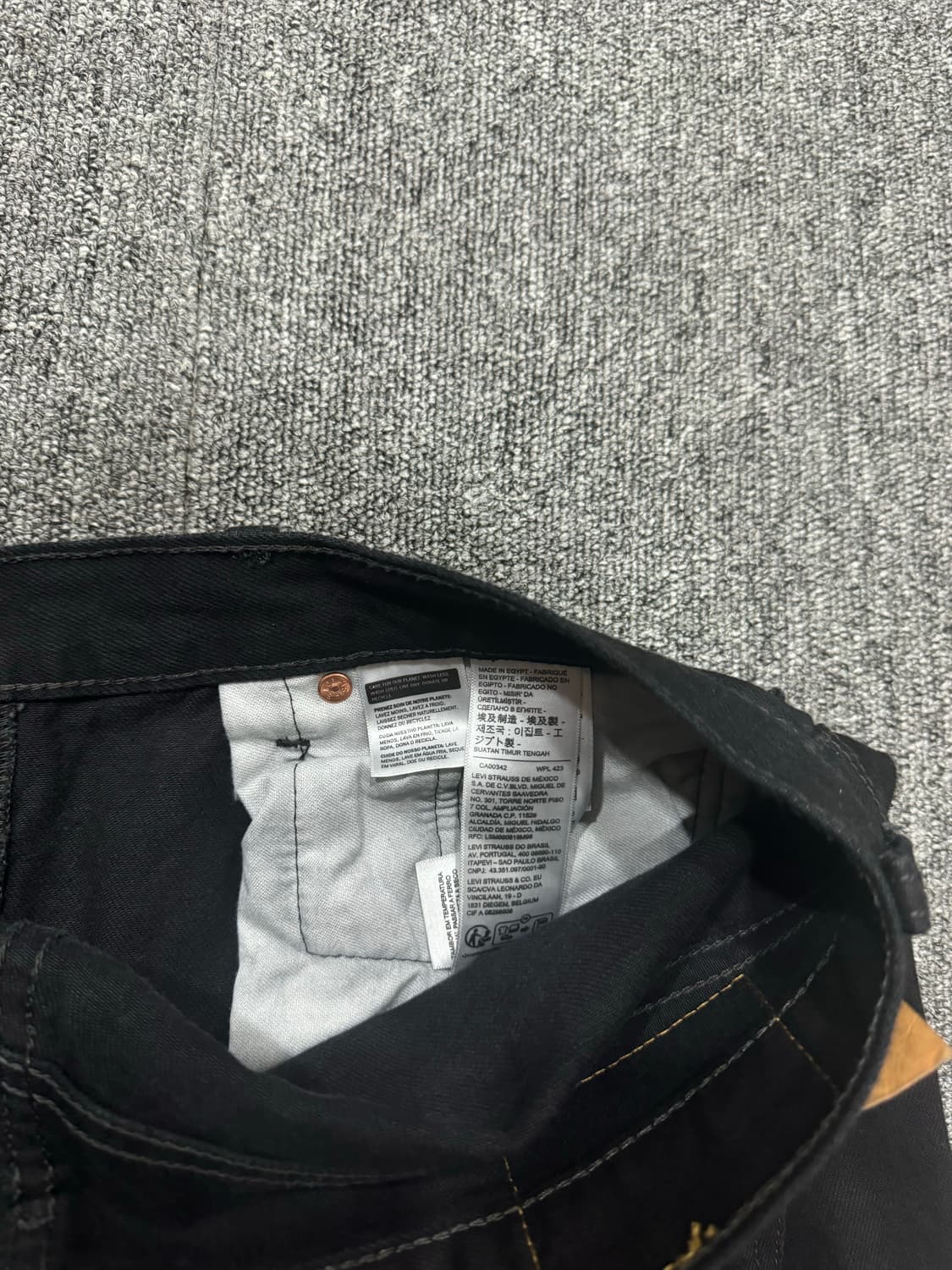 리바이스 501 블랙 BK BK 데님 상품이미지6