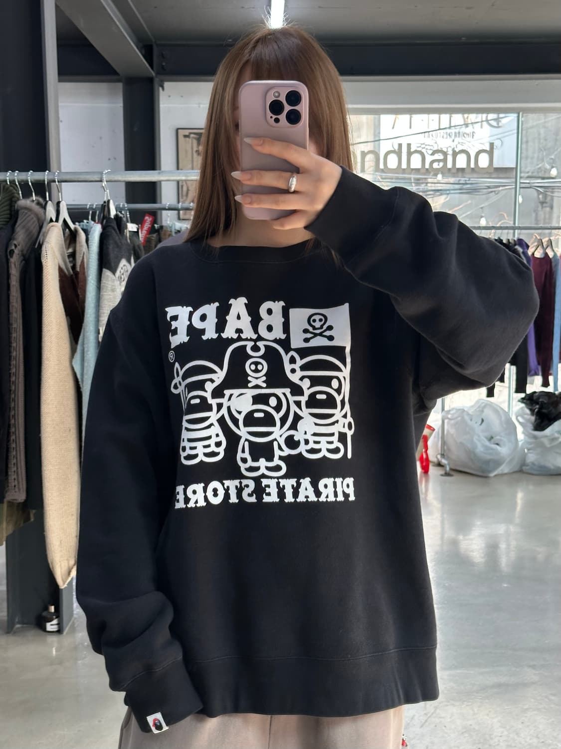 베이프 PIRATE 크루넥 맨투맨 상품이미지2