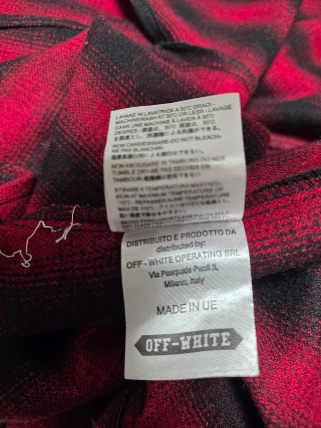 Off-White 오프화이트 체크 남방 셔츠 L 상품이미지9