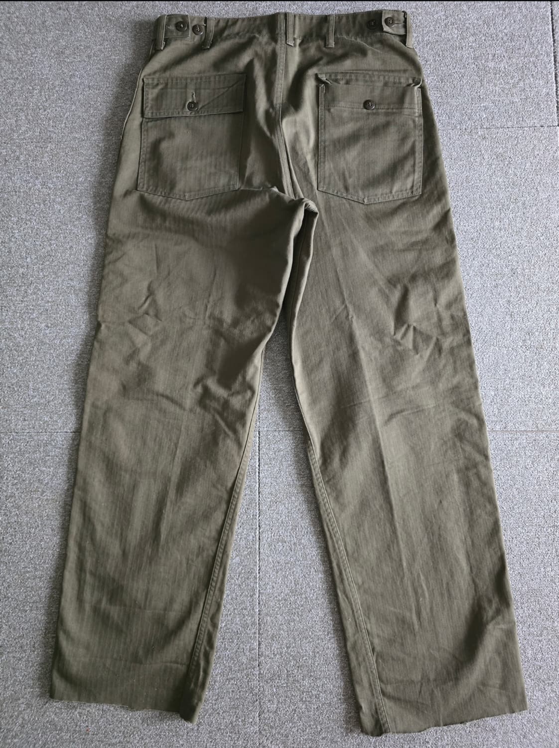 타임원클로딩 엣라코 헤링본 워크팬츠 36 올리브 트라우저 부처프로덕츠 상품이미지5