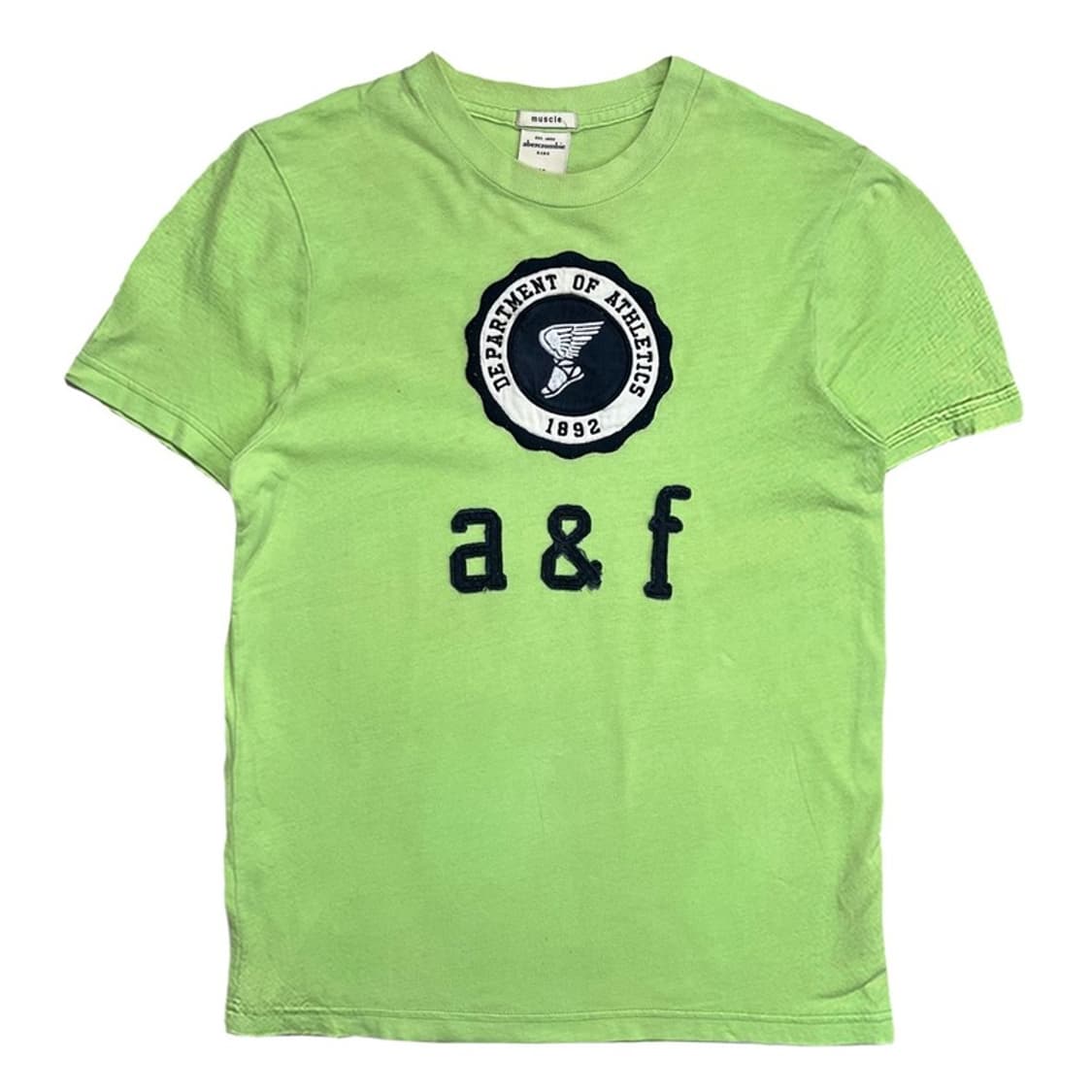 ABERCROMBIE & FITCH 키즈 로고 티셔츠 그린 XL 상품이미지1