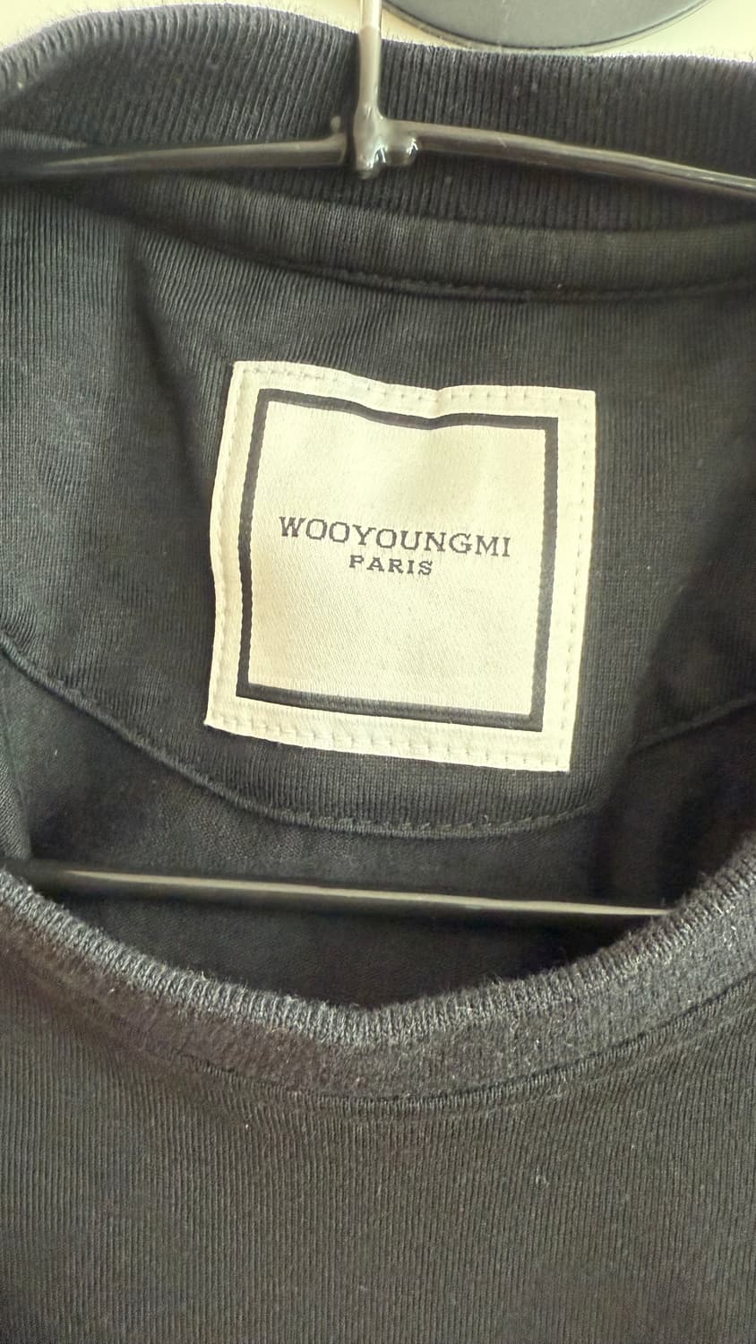 WOOYOUNGMI 우영미 여성 롱슬리브 백로고 티셔츠 블랙 상품이미지5