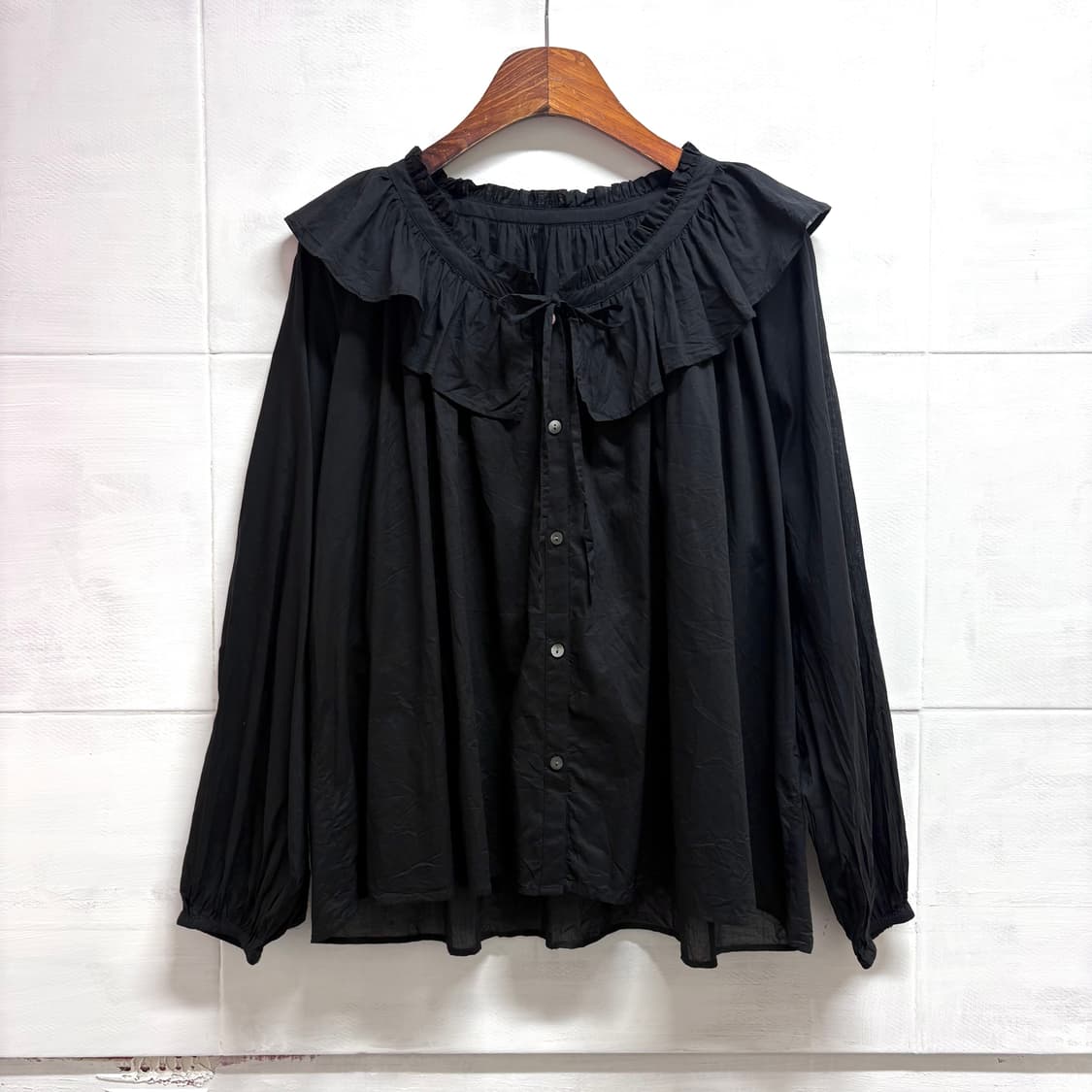 FREAK'S STORE 블랙 긱시크 리본 블라우스 JPN 상품이미지1