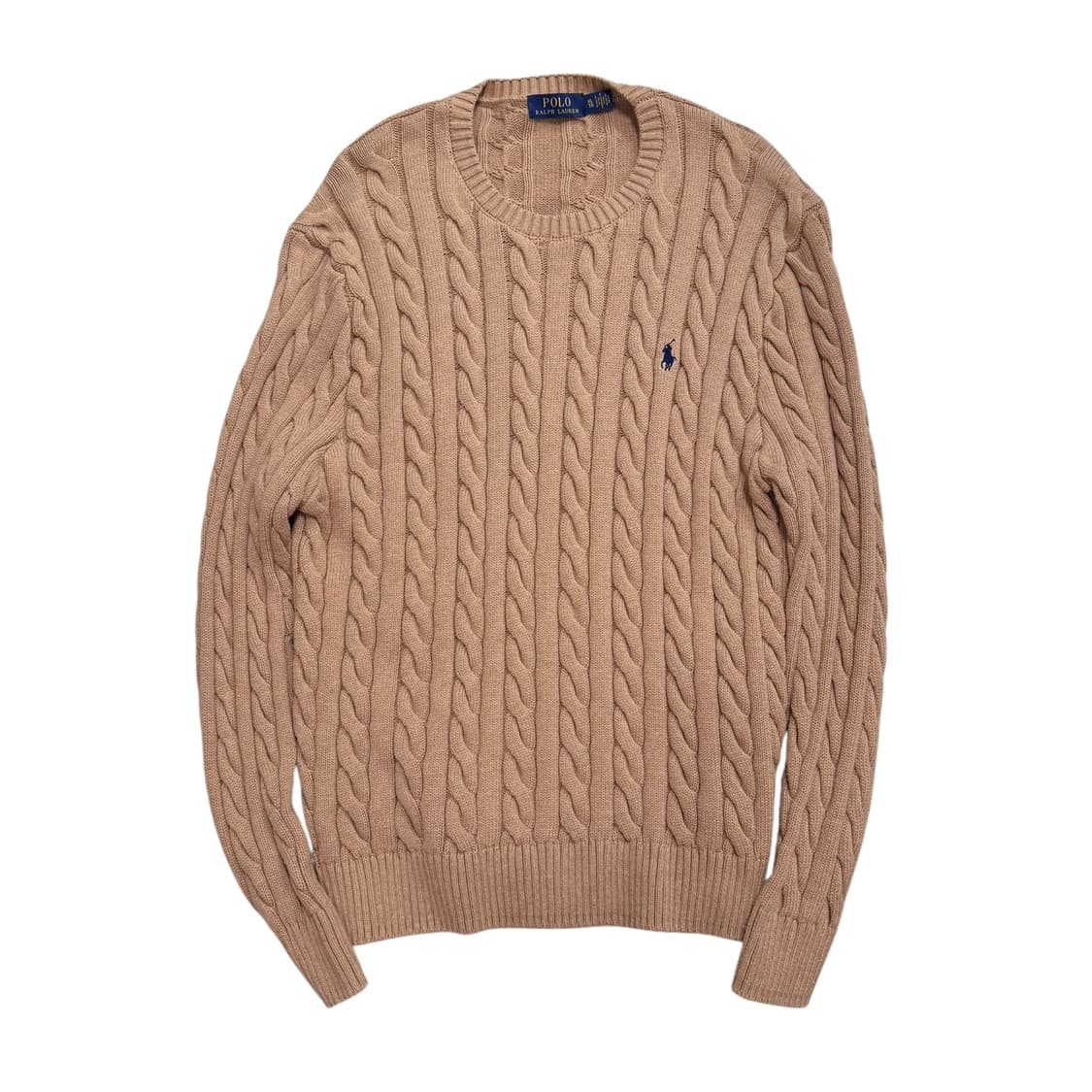 신형 폴로 랄프로렌 베이지 꽈배기 면니트 상품이미지2