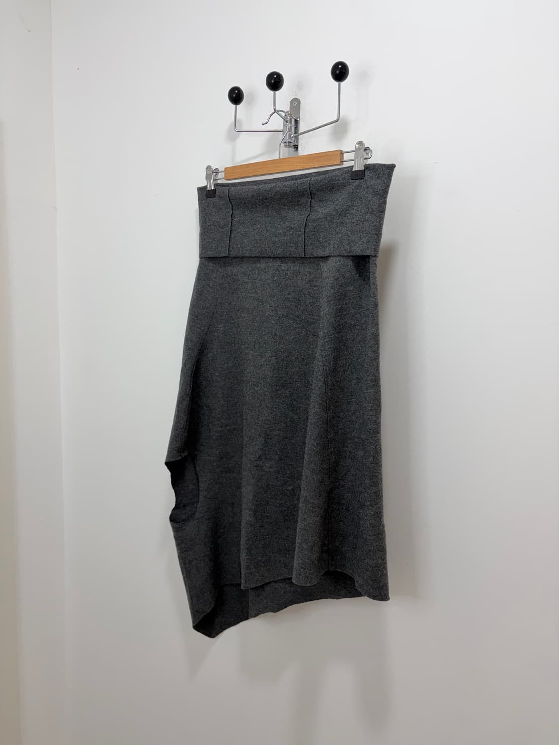 00s 헬무트랭 드레이핑 울 티셔츠 케이프 상품이미지6