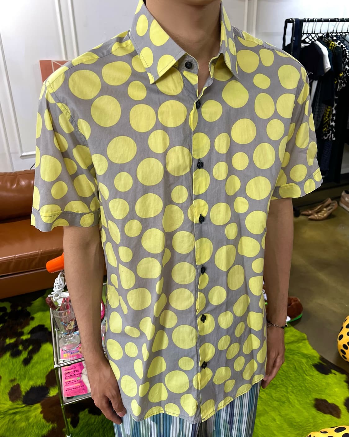 Japanese Vintage Dot Pattern 1/2 shirt 상품이미지2