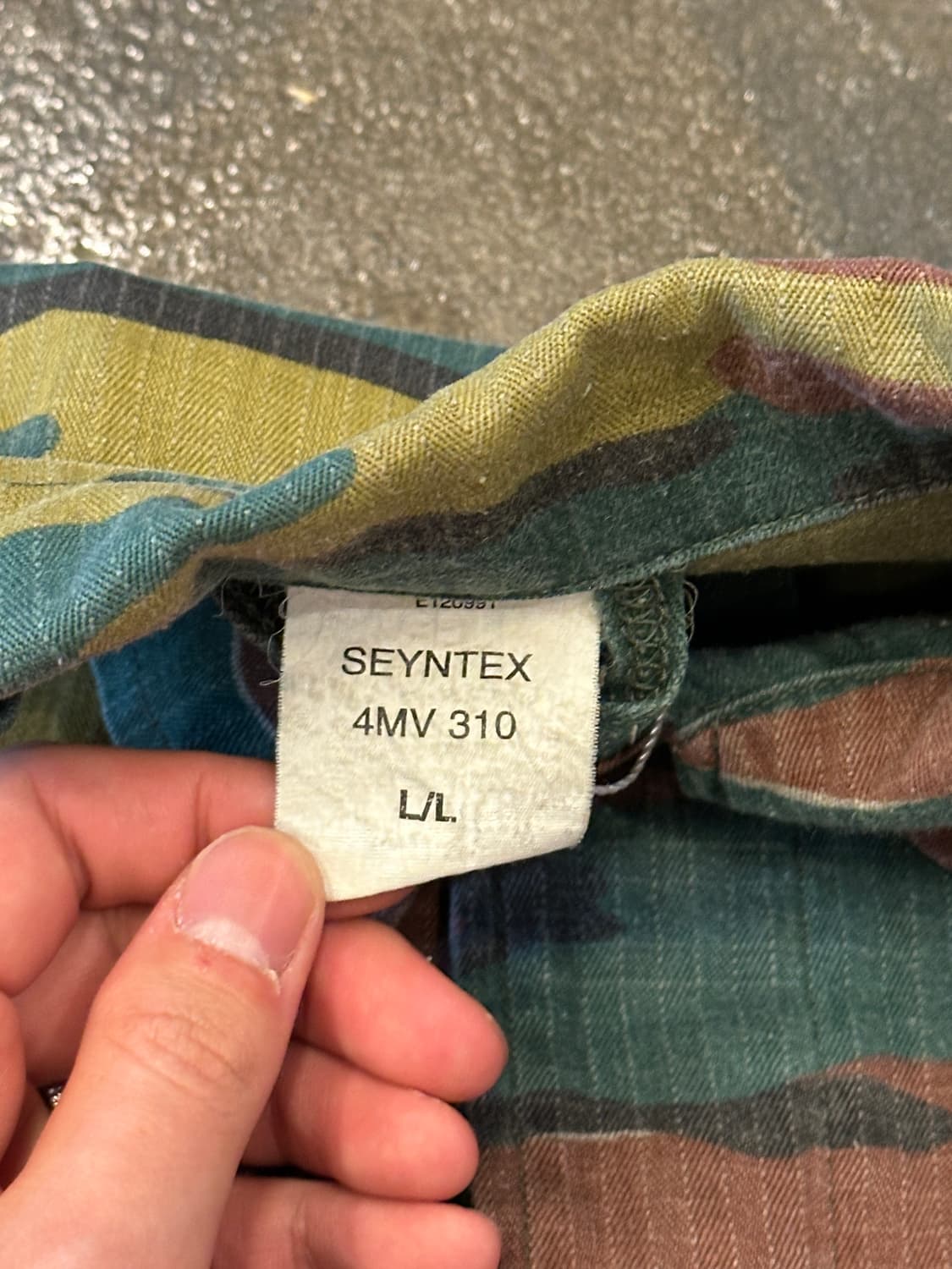 90s Belgian ARMY 직소패턴 컴벳셔츠 L 상품이미지5