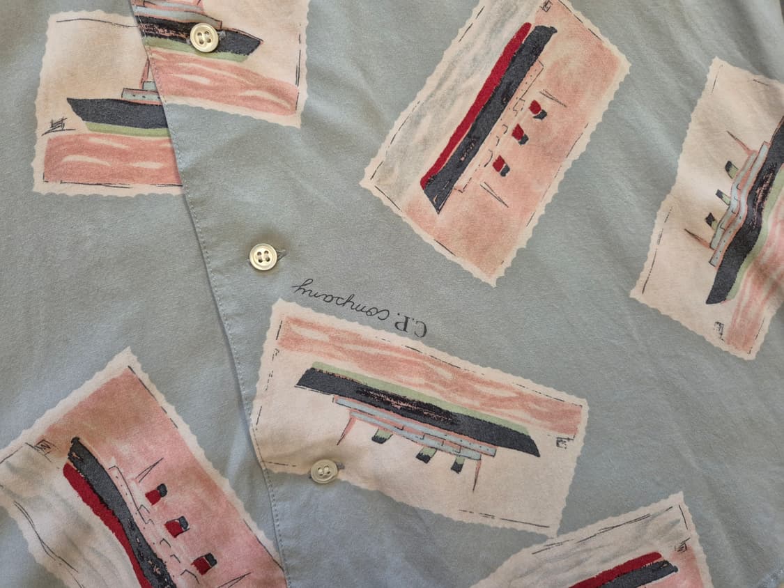 80s C.P COMPANY 오픈카라 셔츠 상품이미지4