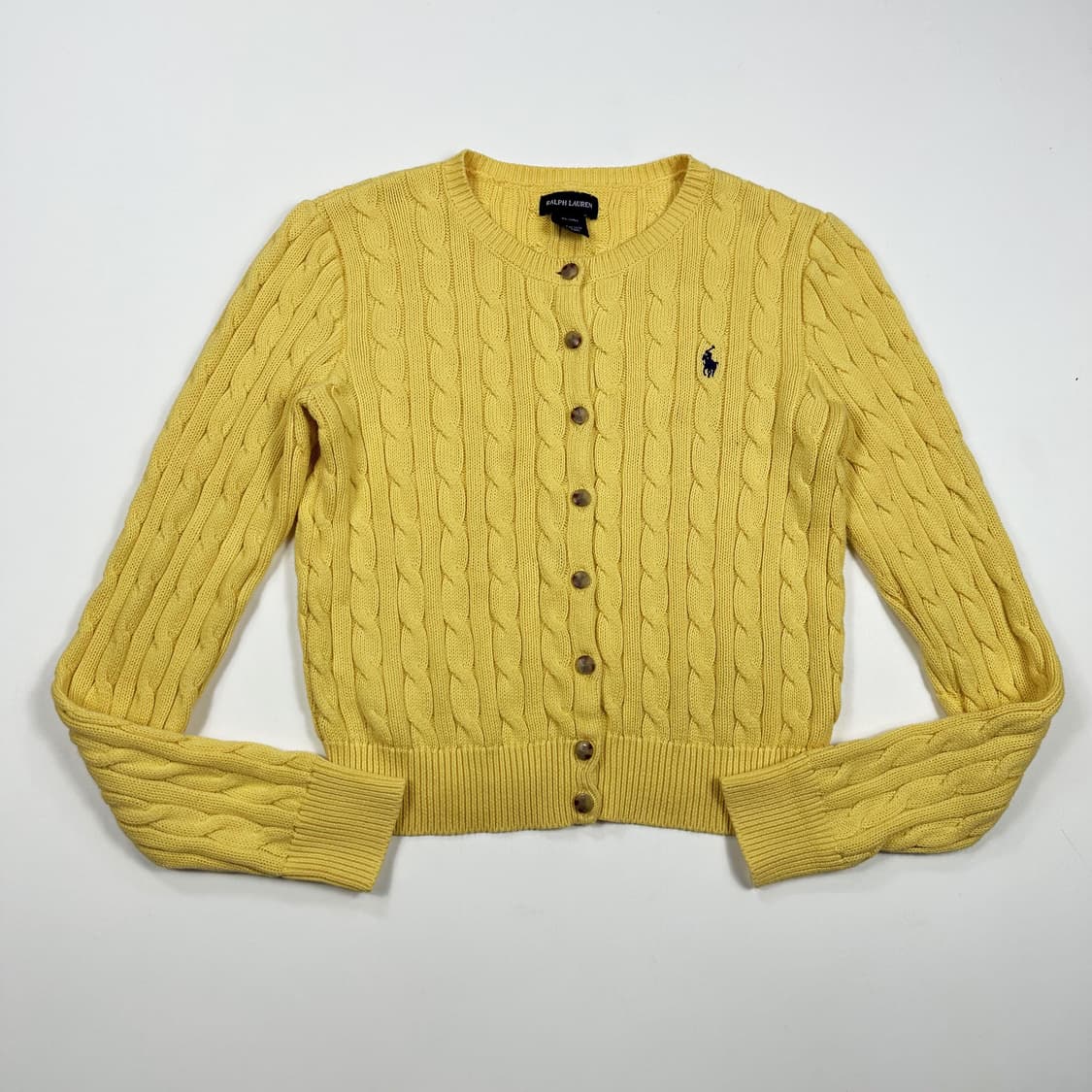 폴로 랄프로렌 걸즈 미니멀 케이블 니트 가디건 걸즈XL 상품이미지1
