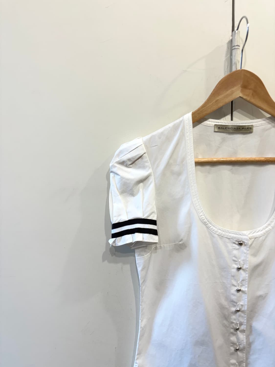 발렌시아가 코튼 슬리브 셔츠 상품이미지3