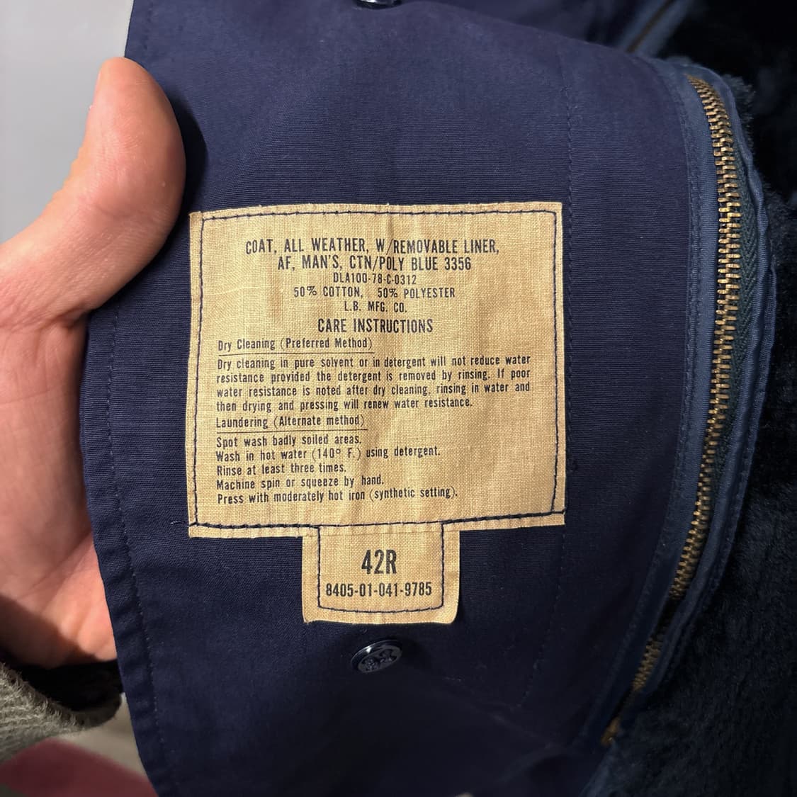 70s 오리지널 밀리터리 U.S 에어포스 올웨더 코트 내피탈부착 N488 상품이미지10