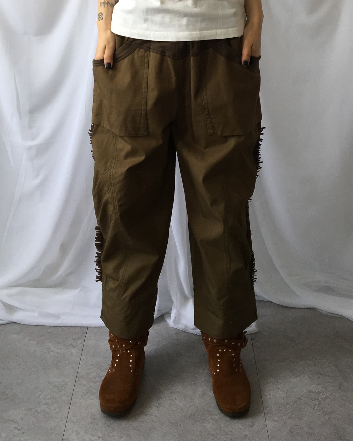 Side fringe point pants 상품이미지7