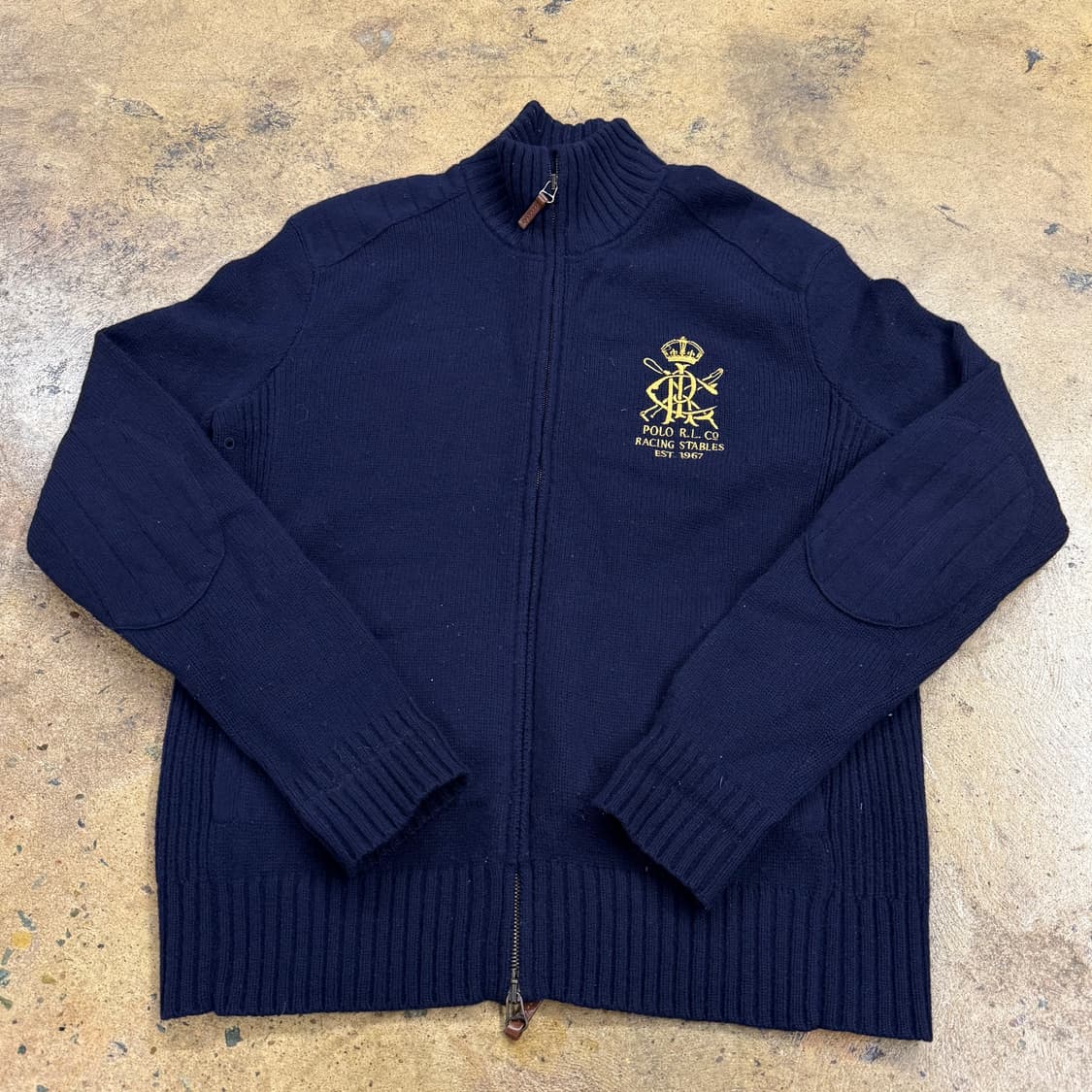 폴로 랄프로렌  네이비 니트 집업  상품이미지2