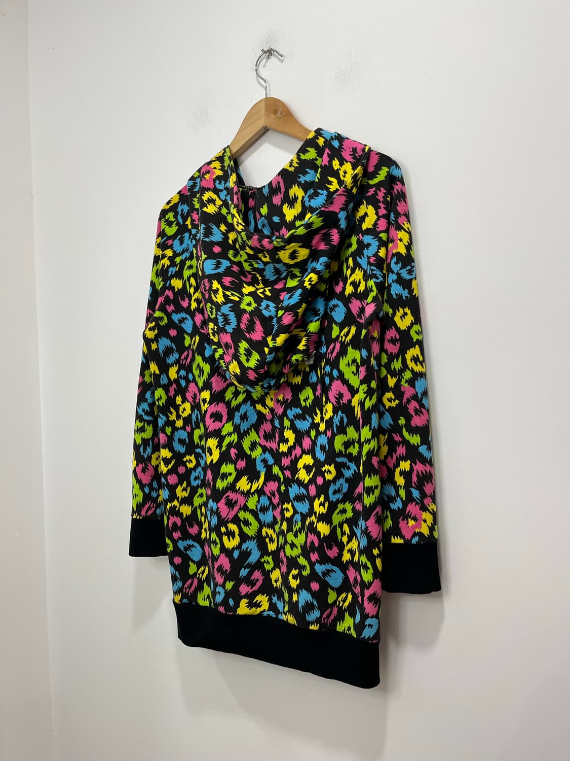 Y2k 갸루 레오파드 호피 넥워머 롱후드집업 상품이미지6