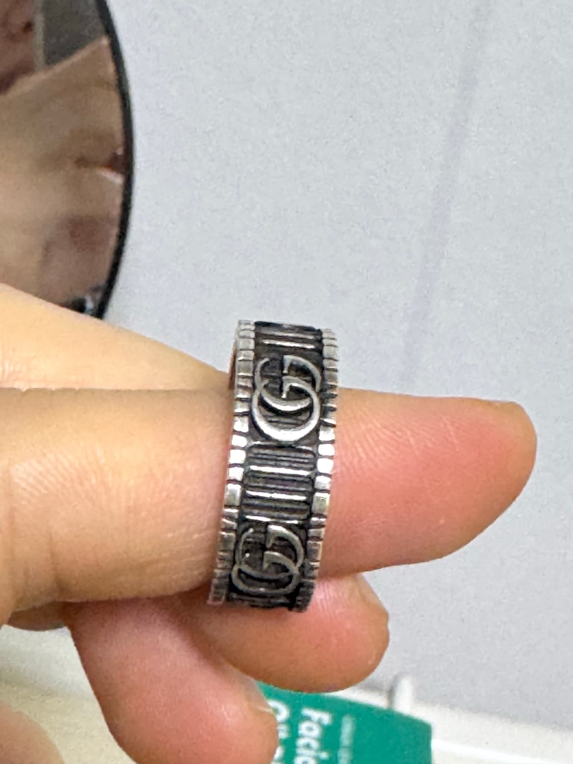 [18호]구찌 GG마몽 더블G 와이드 실버 반지 18호 상품이미지1