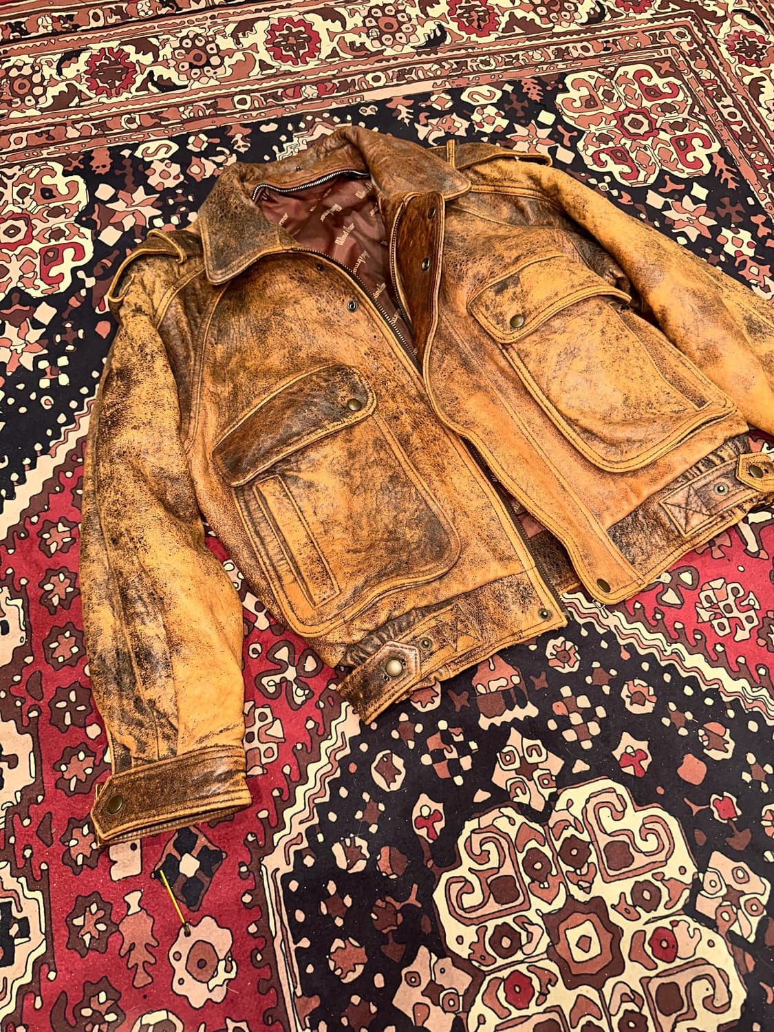 ( L-XL ) 가죽자켓 봄버자켓 a2가죽자켓 빈티지가죽 봄버자켓 상품이미지7